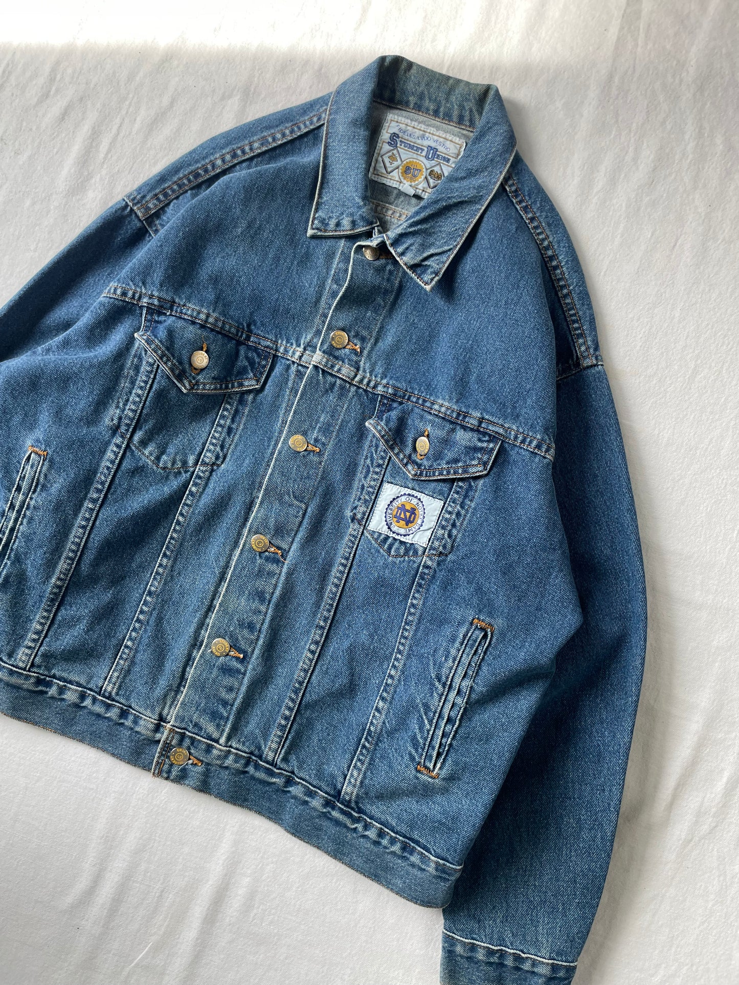 Vintage Notre Dame Denim Jacket XLarge