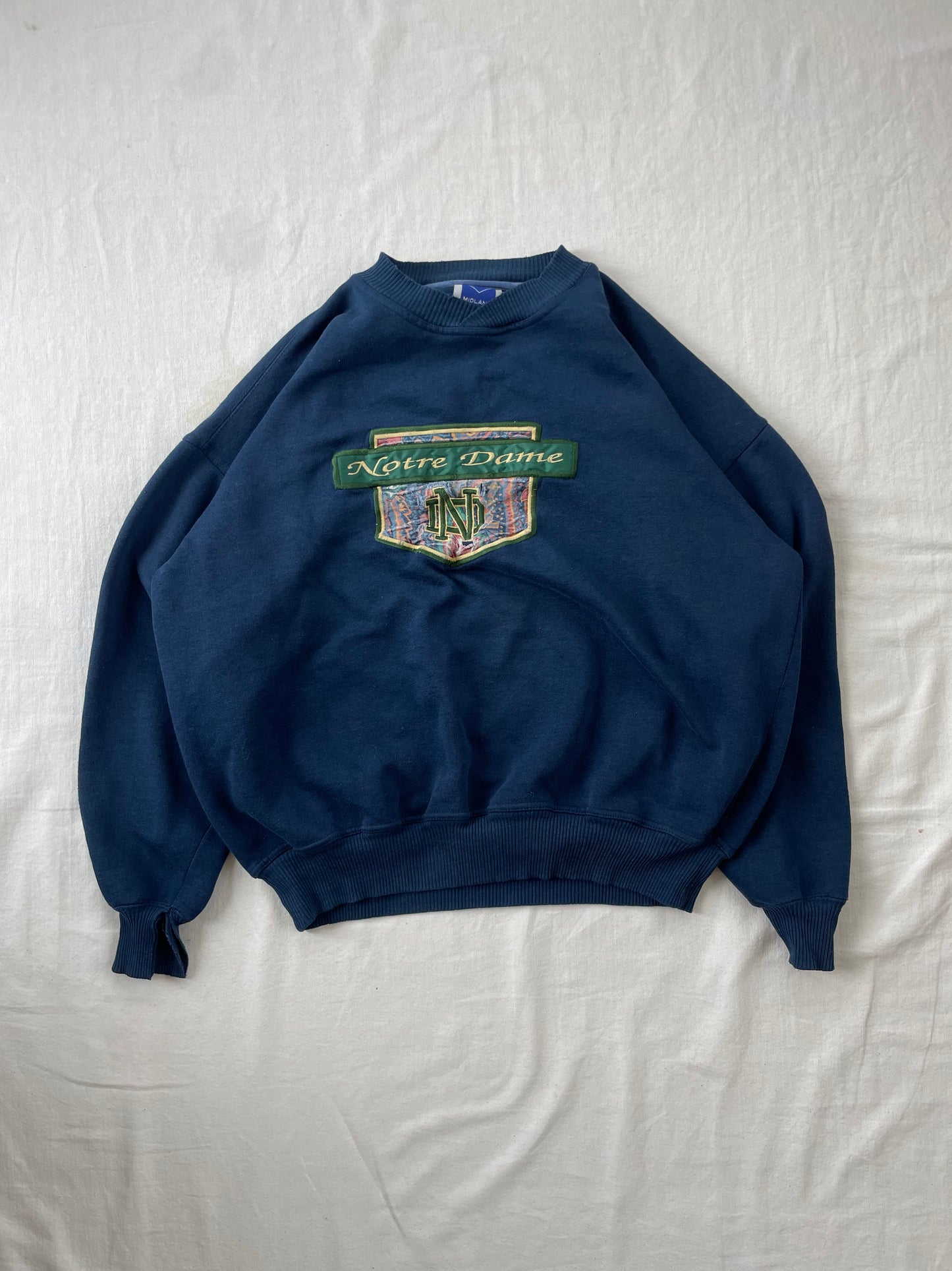 Vintage Notre Dame Crewneck Large
