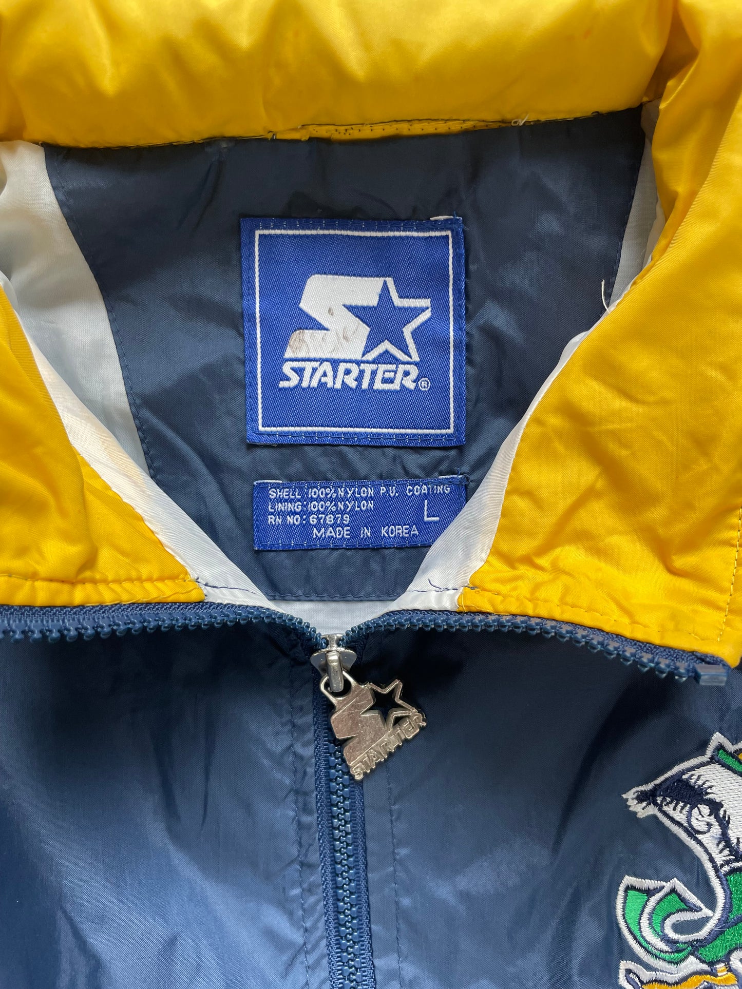 Vintage Notre Dame Windbreaker Jacket Large