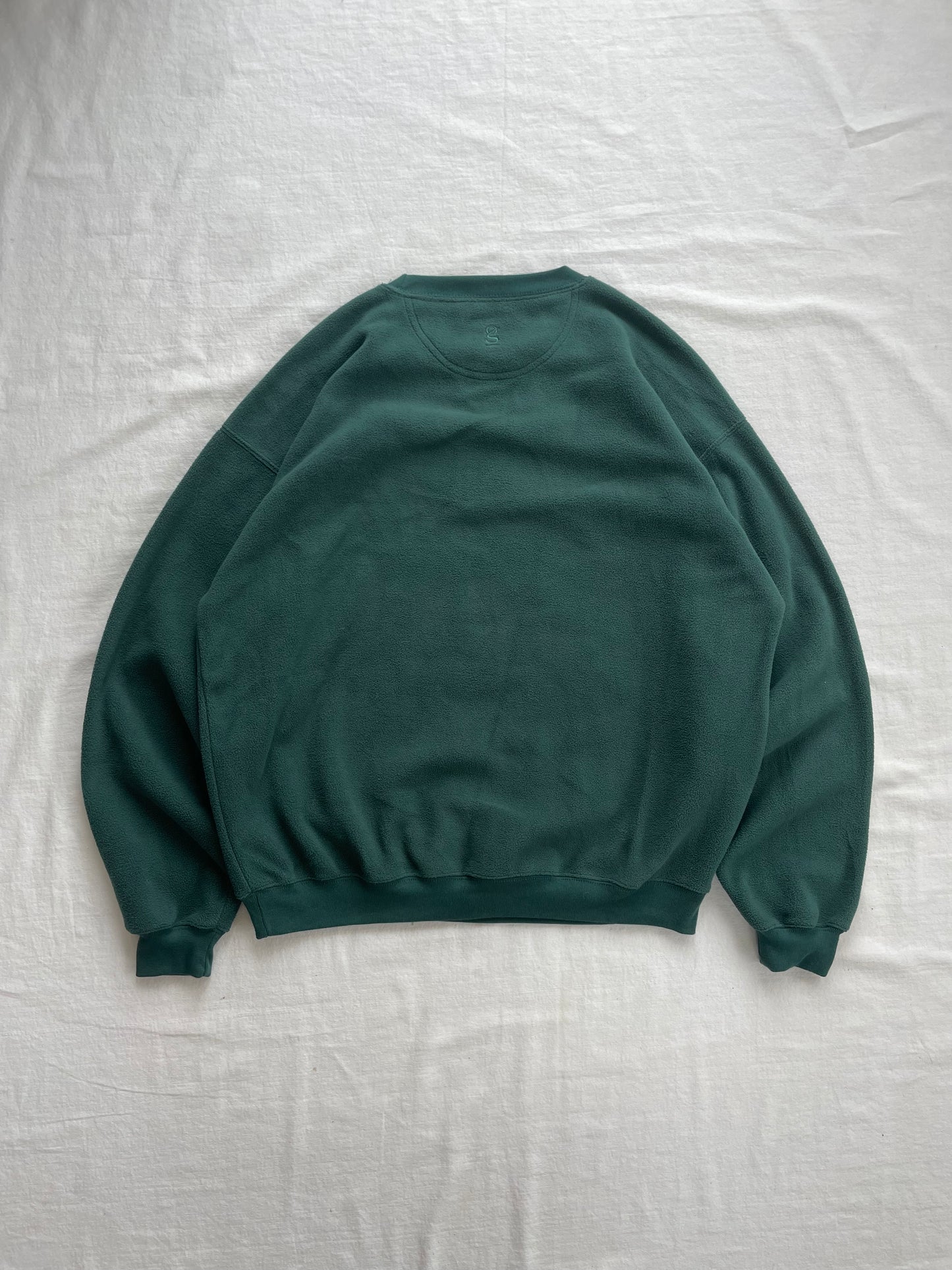 Vintage Notre Dame Green Fleece Crewneck Medium