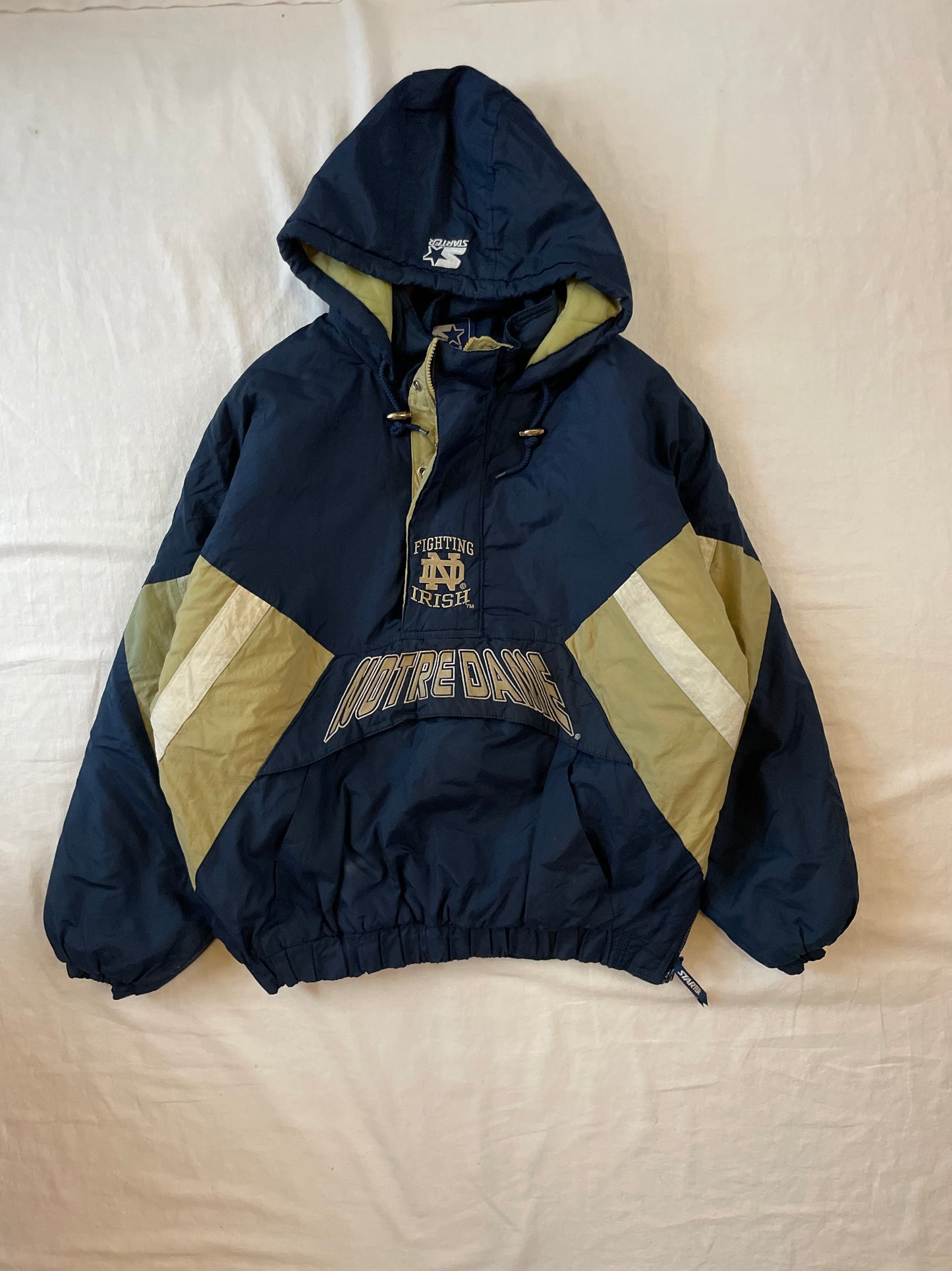 Vintage Notre Dame Starter Puffer Jacket XLarge