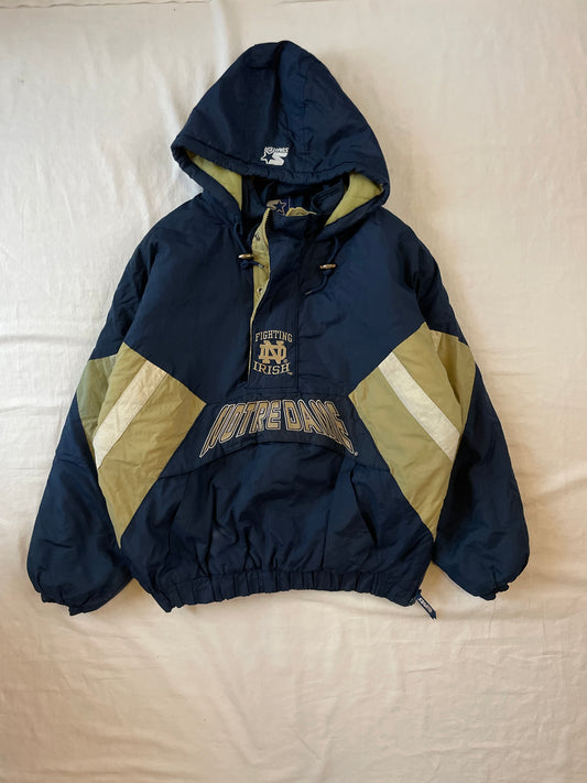 Vintage Notre Dame Starter Puffer Jacket XLarge