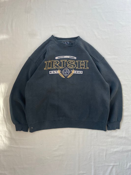 Vintage Notre Dame Distressed Crewneck XLarge