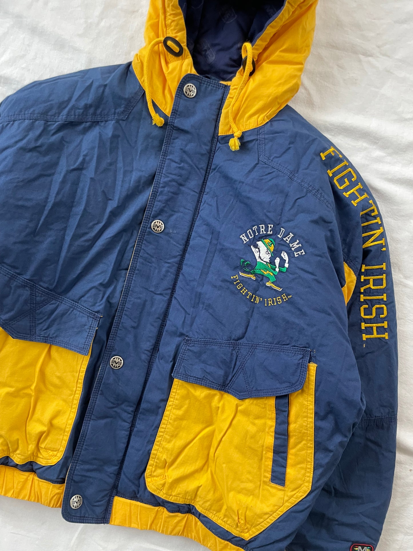 Vintage Notre Dame Puffer Jacket Large