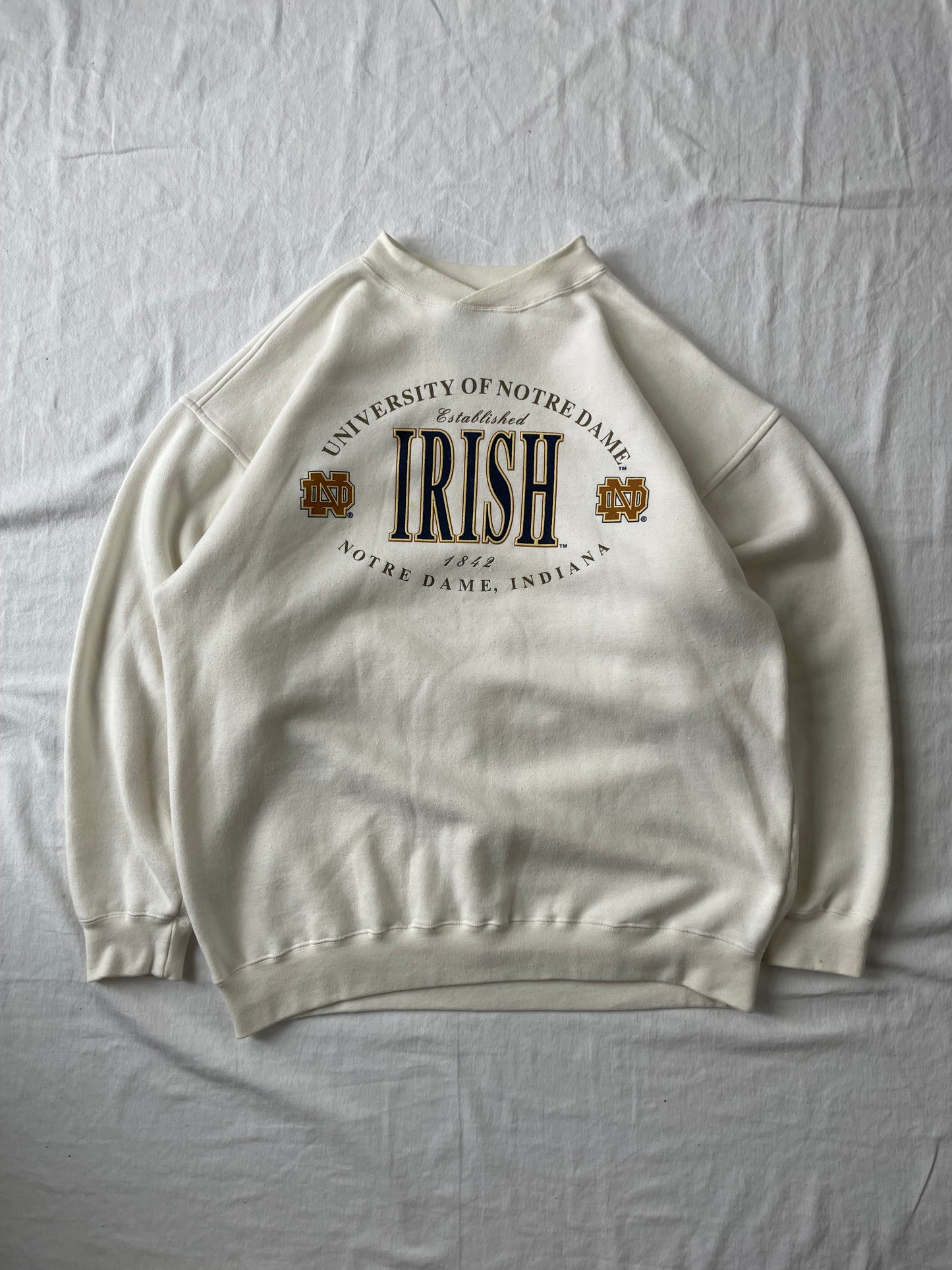 Vintage Notre Dame Irish Crewneck Large