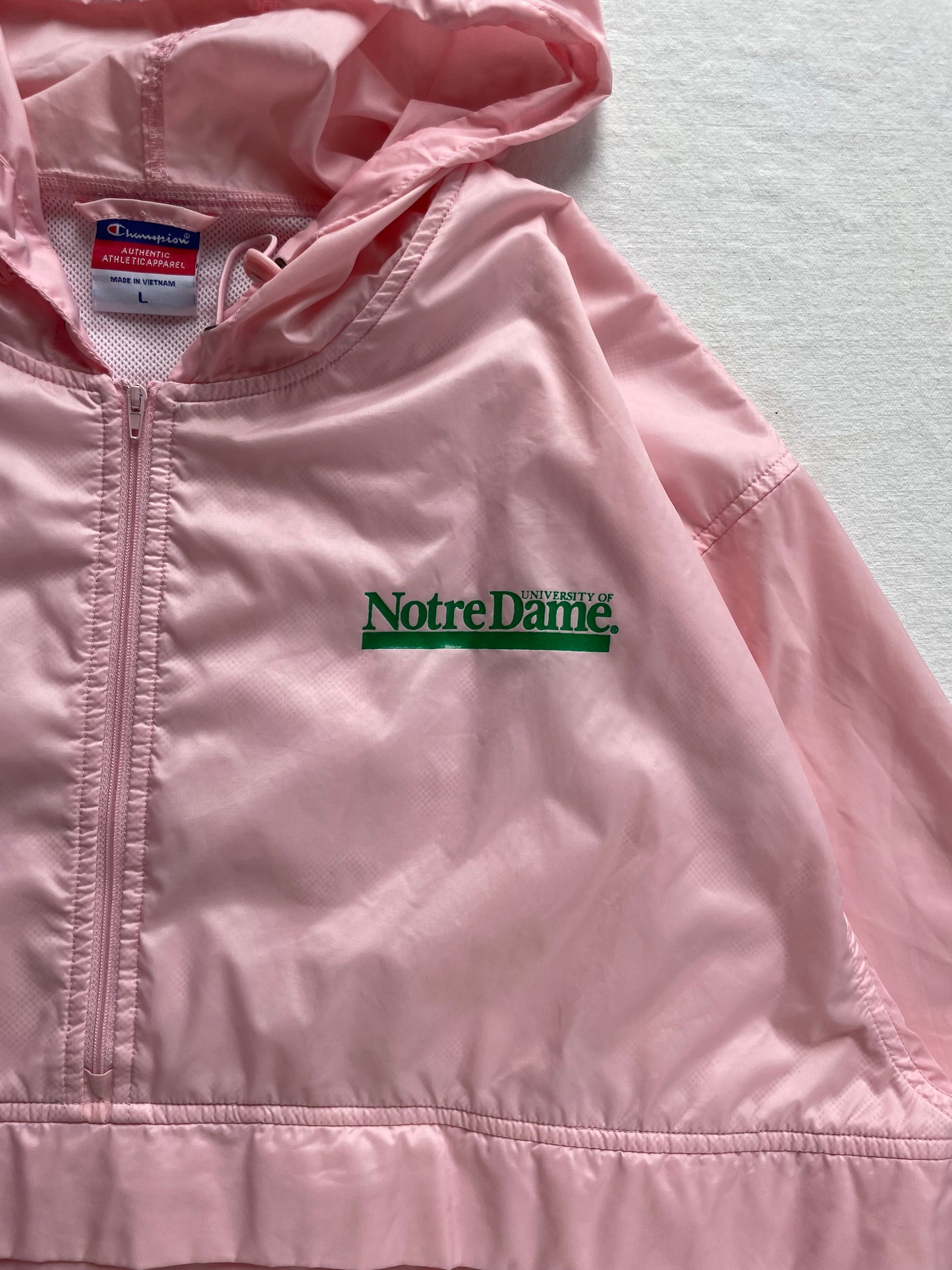 Vintage Notre Dame Pink Jacket Large
