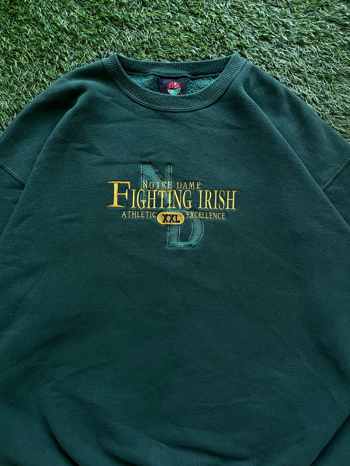 Vintage Notre Dame Fighting Irish Green Crewneck Sweatshirt XLarge