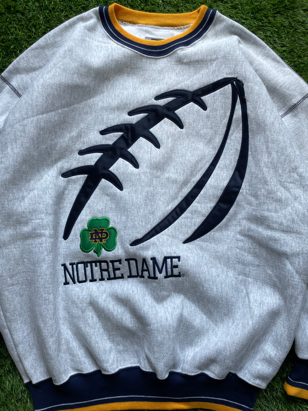 Vintage Notre Dame Football Crewneck Sweatshirt XLarge
