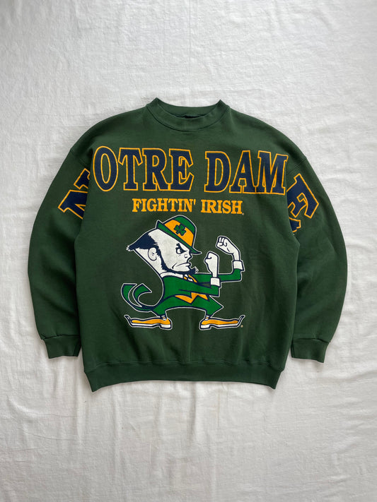Vintage Notre Dame Spell Out Crewneck Large/XLarge