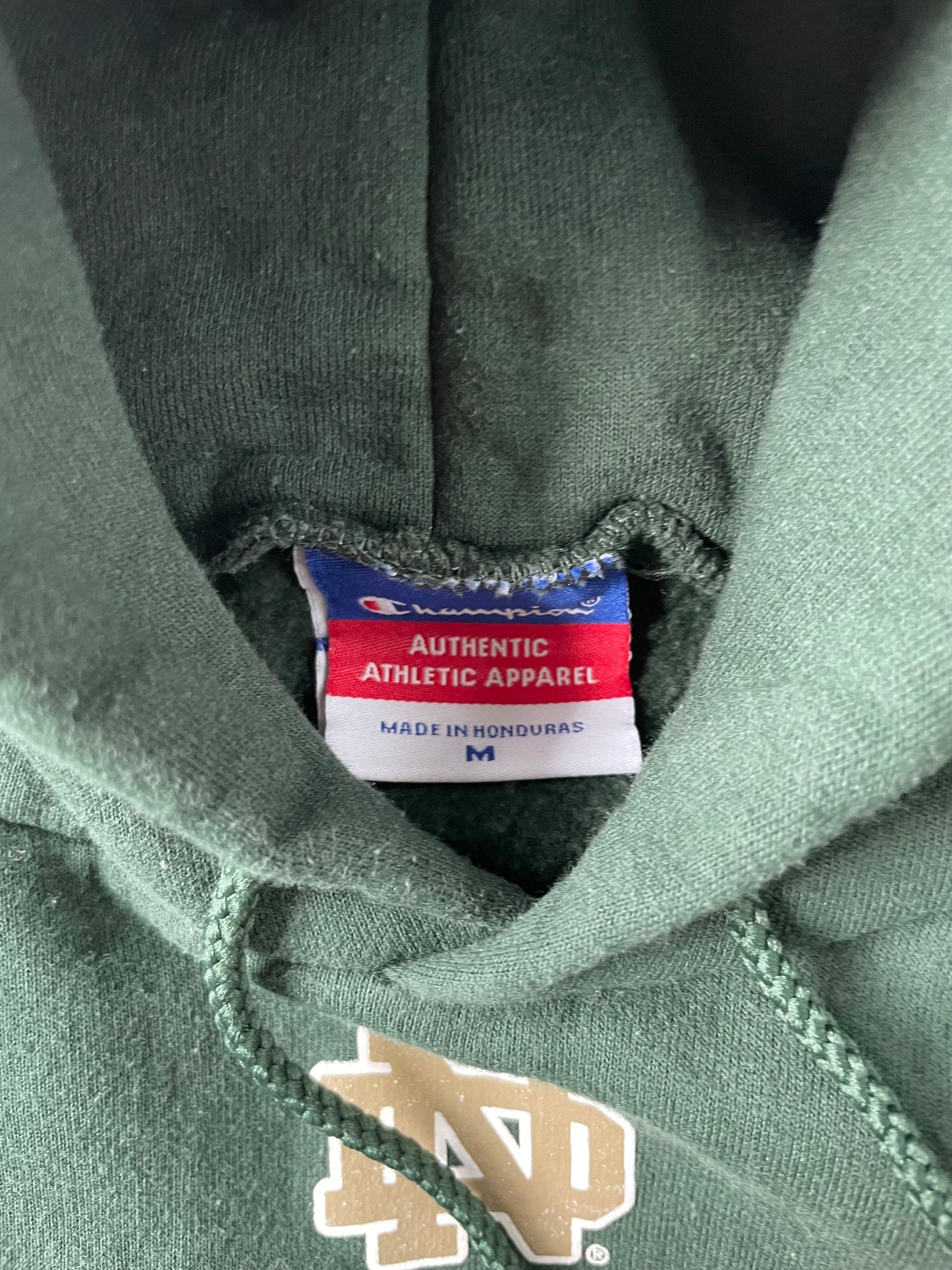 Vintage Notre Dame Irish Hoodie Medium
