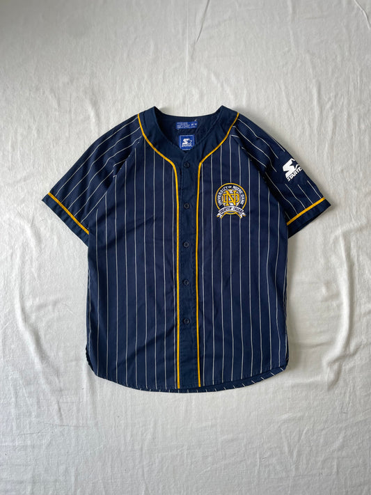 Vintage Notre Dame Pinstripe Baseball Jersey Medium