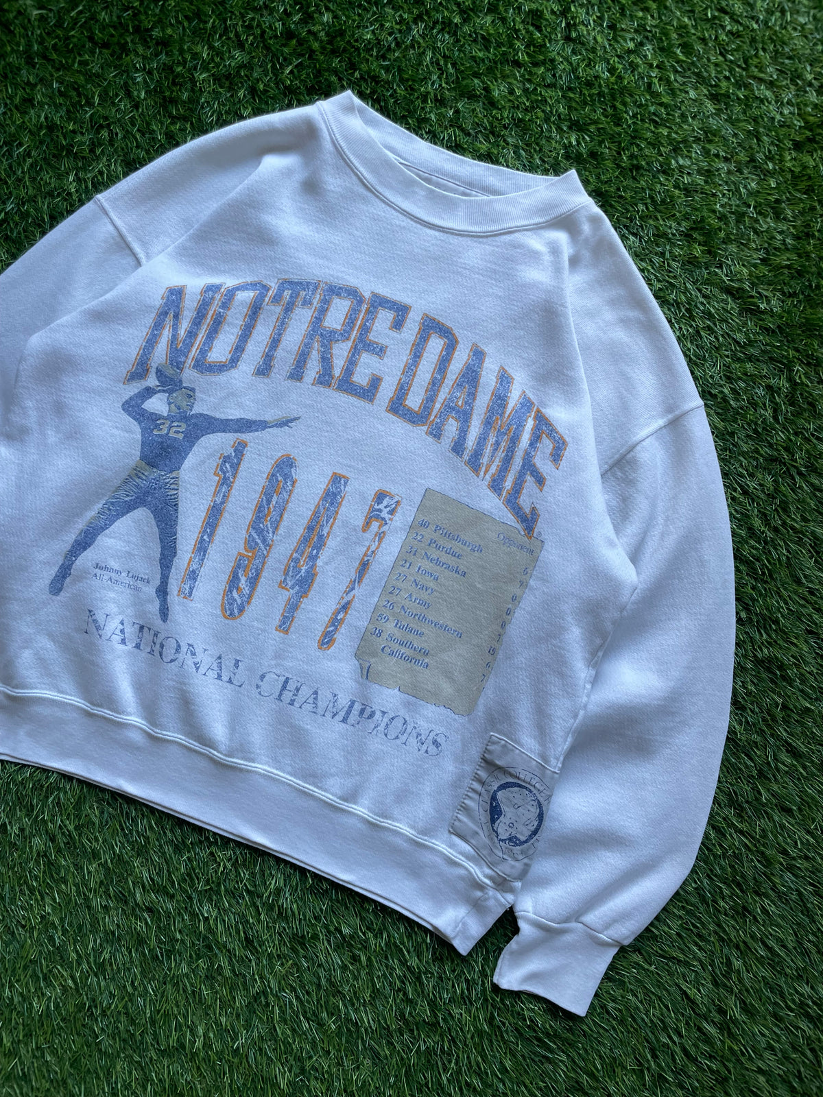 Vintage Notre Dame National Champions Crewneck Sweatshirt Large