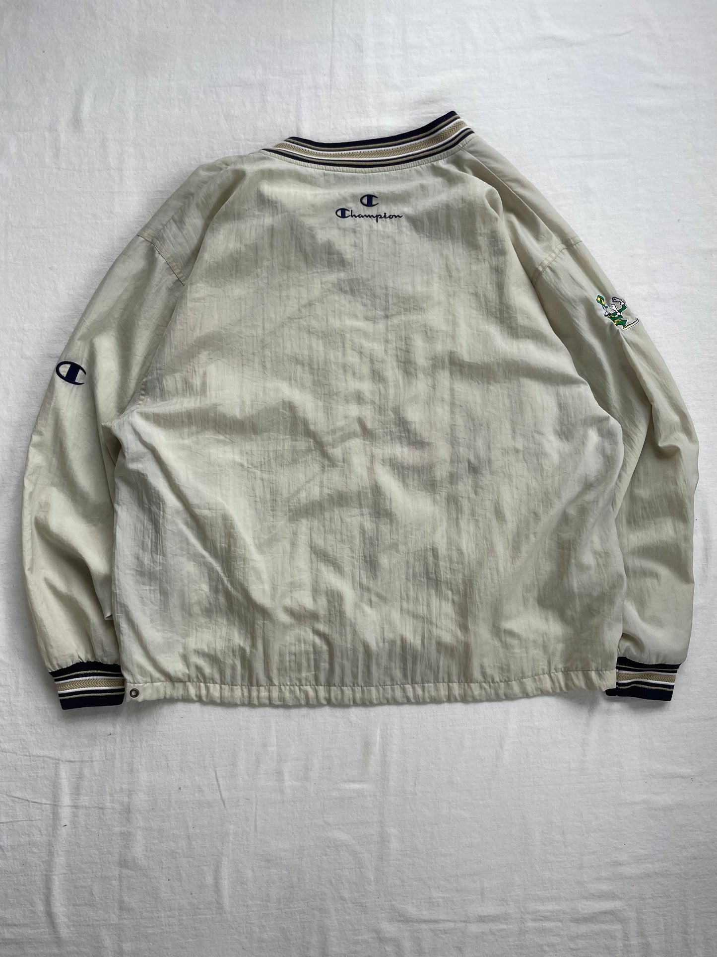 Vintage Notre Dame Gold Irish Pullover Windbreaker Large