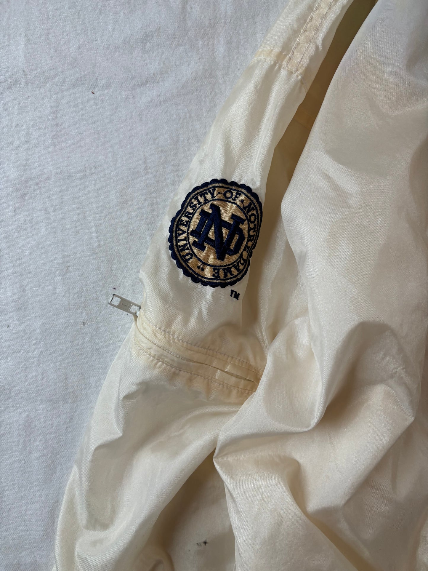 Vintage Notre Dame Windbreaker Jacket Large