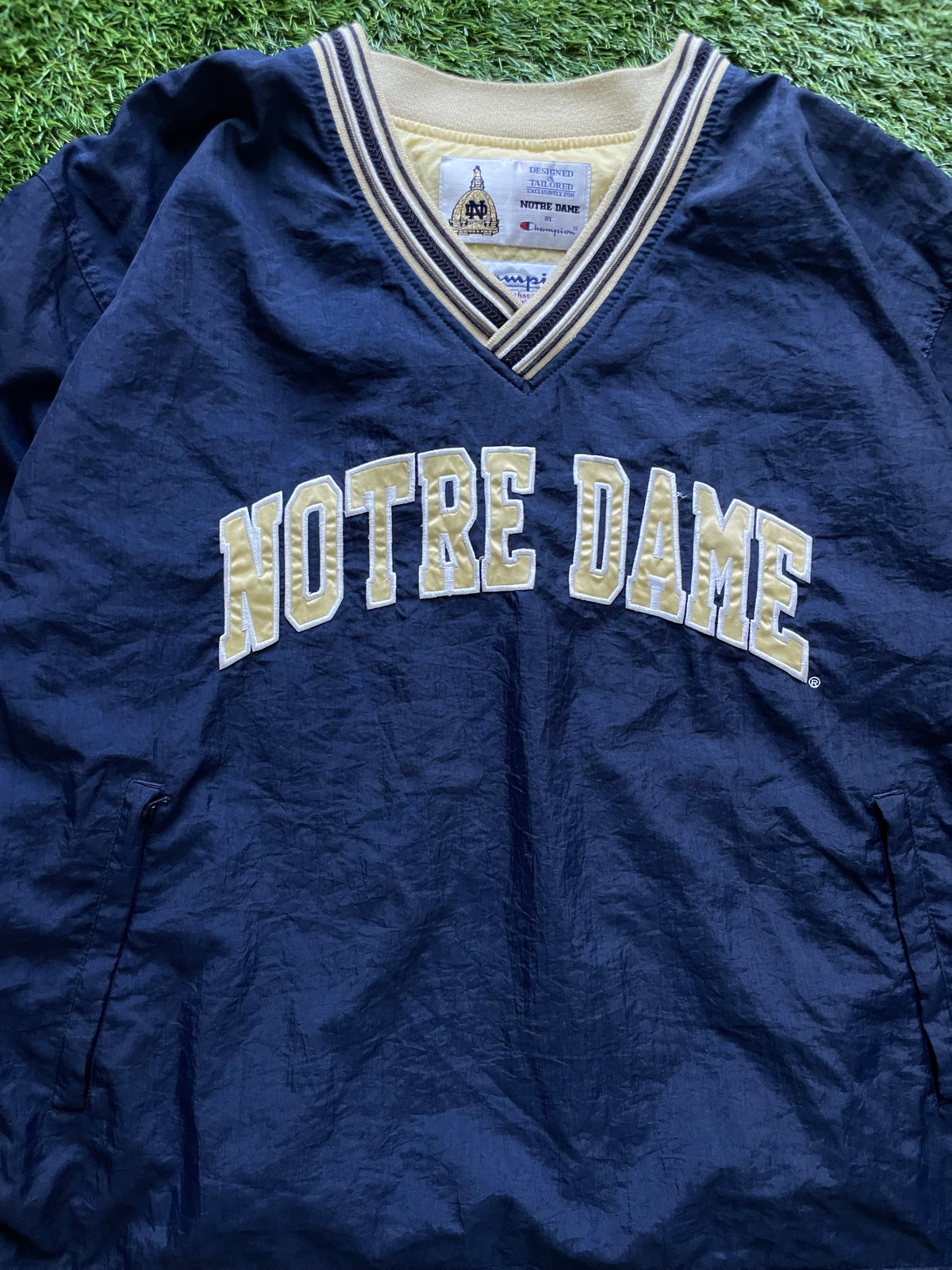 Vintage Notre Dame Pullover Windbreaker Large