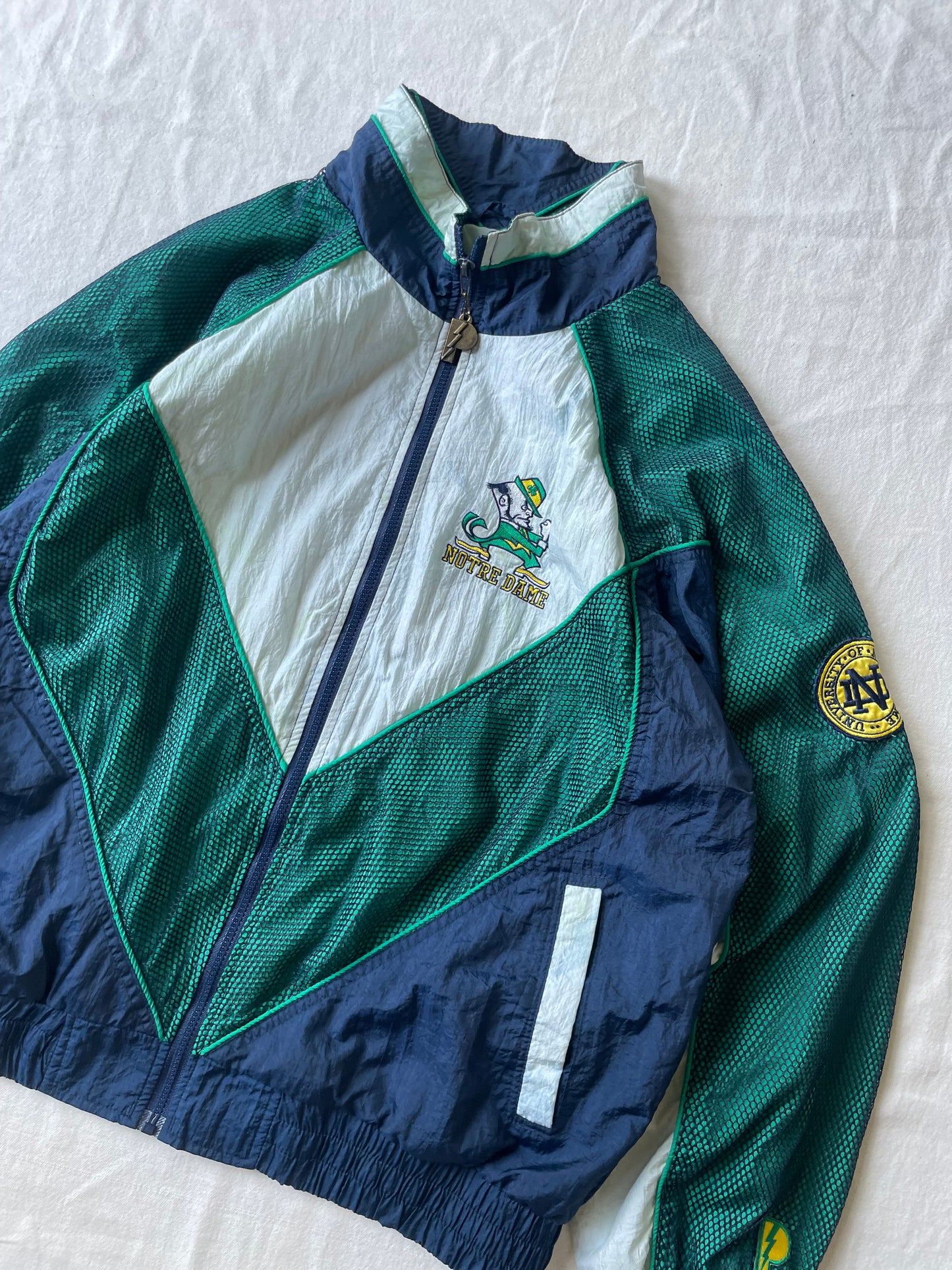 Vintage Notre Dame Windbreaker Jacket XLarge