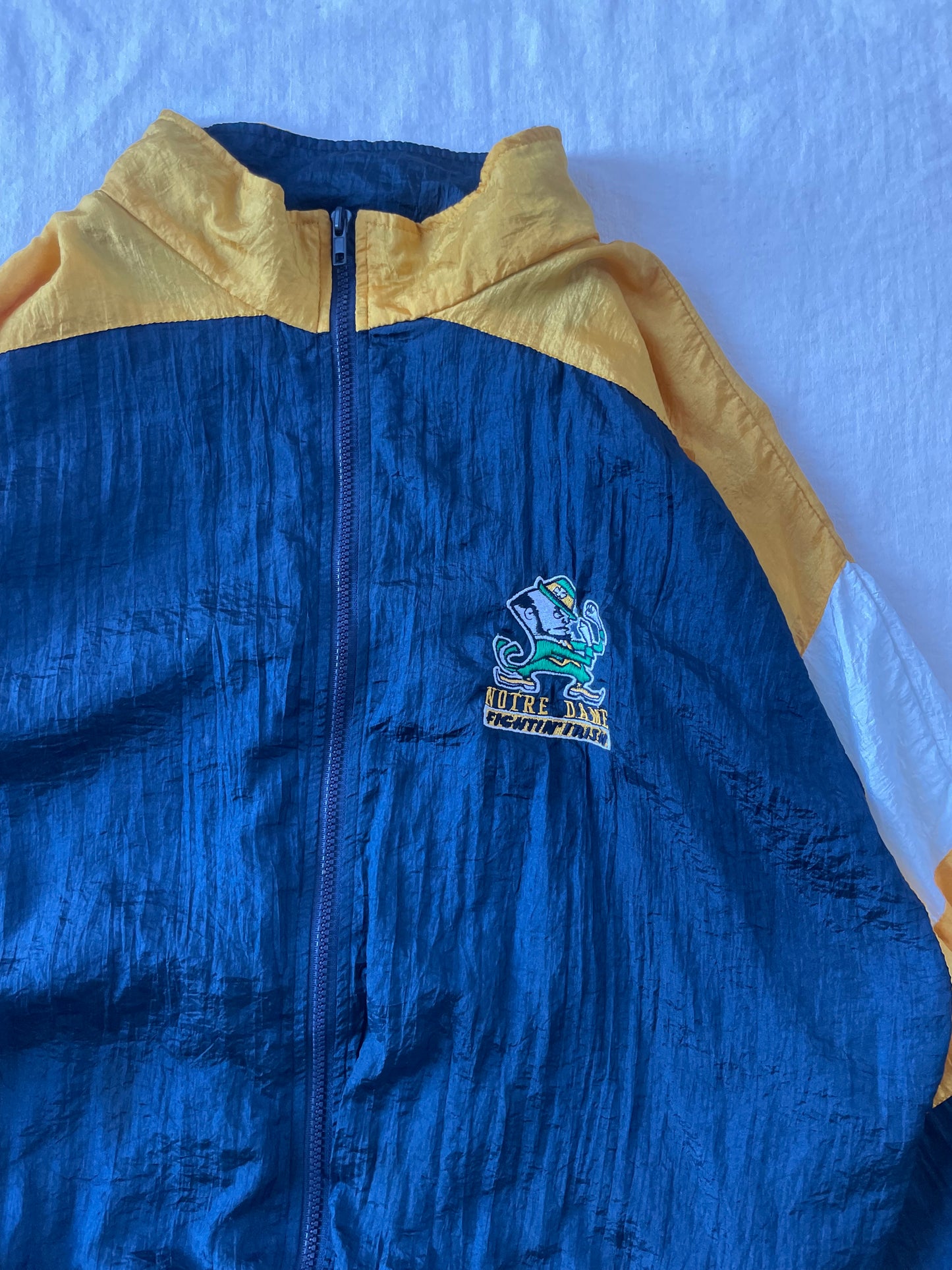 Vintage Notre Dame Windbreaker Jacket Large