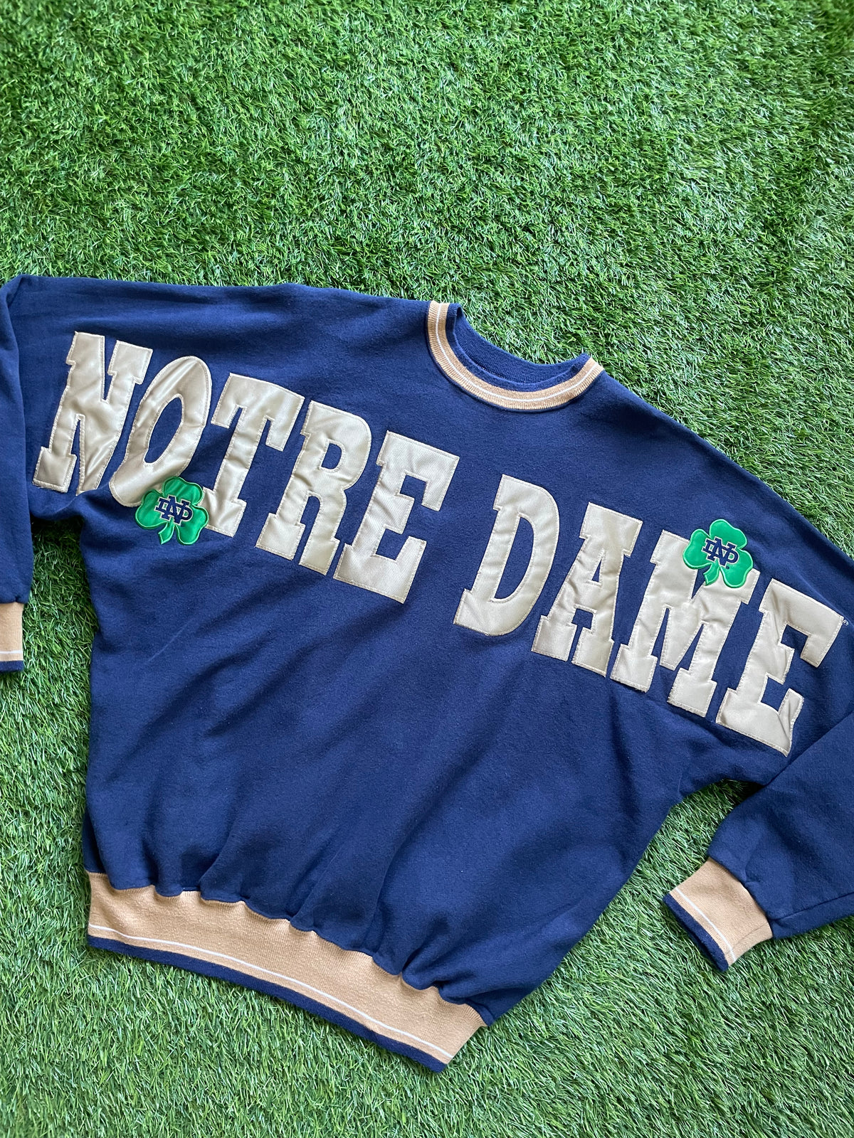 Vintage Notre Dame Spellout Crewneck Sweatshirt XLarge
