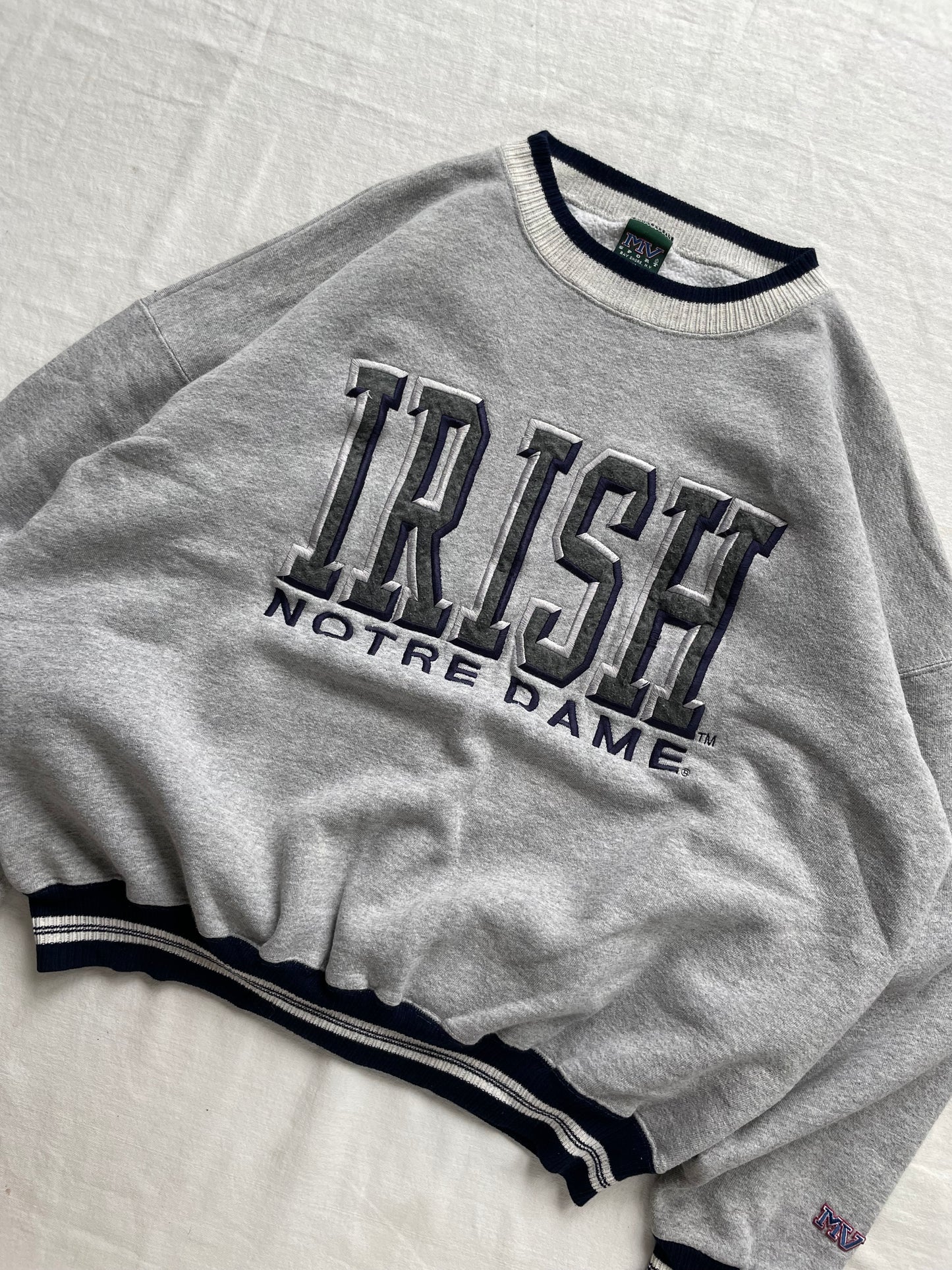 Vintage Notre Dame Irish Crewneck Large