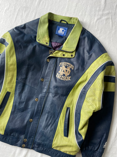 Vintage Notre Dame Leather Jacket XLarge