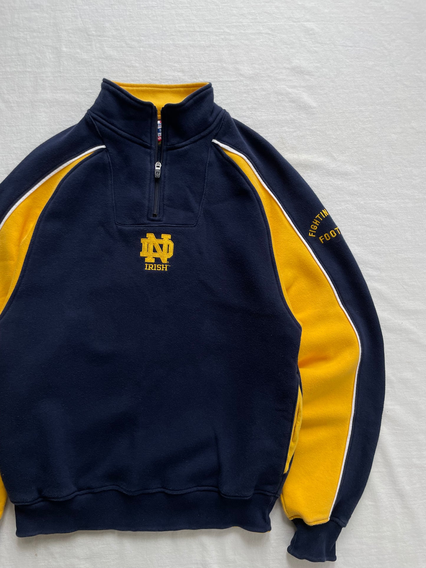 Vintage Notre Dame Quarter Zip Sweatshirt Small/Medium