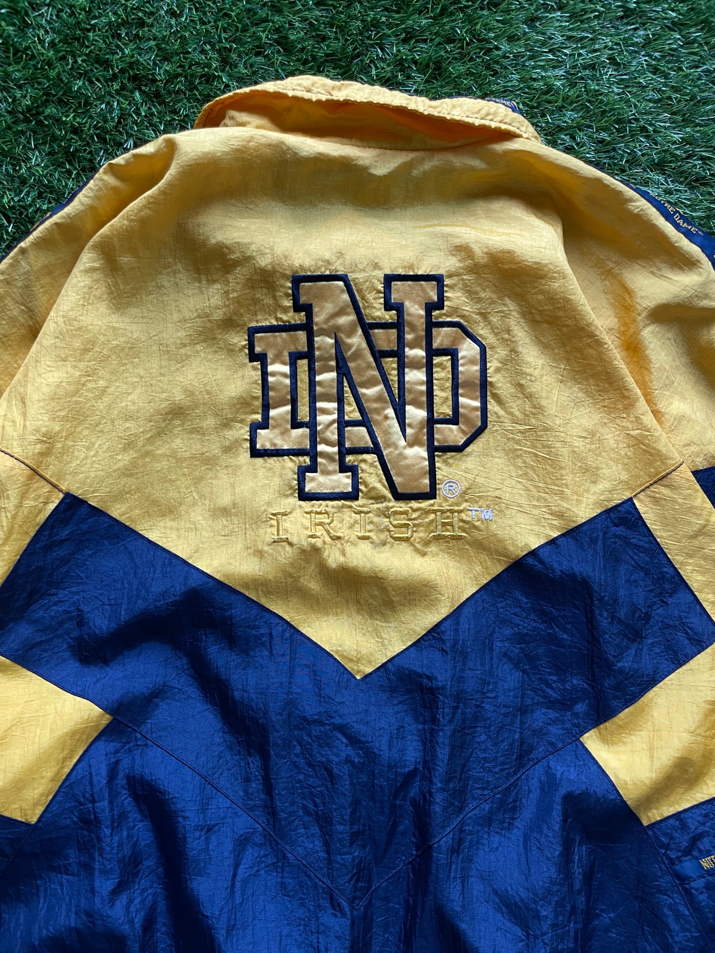 Vintage Notre Dame Windbreaker Jacket Large