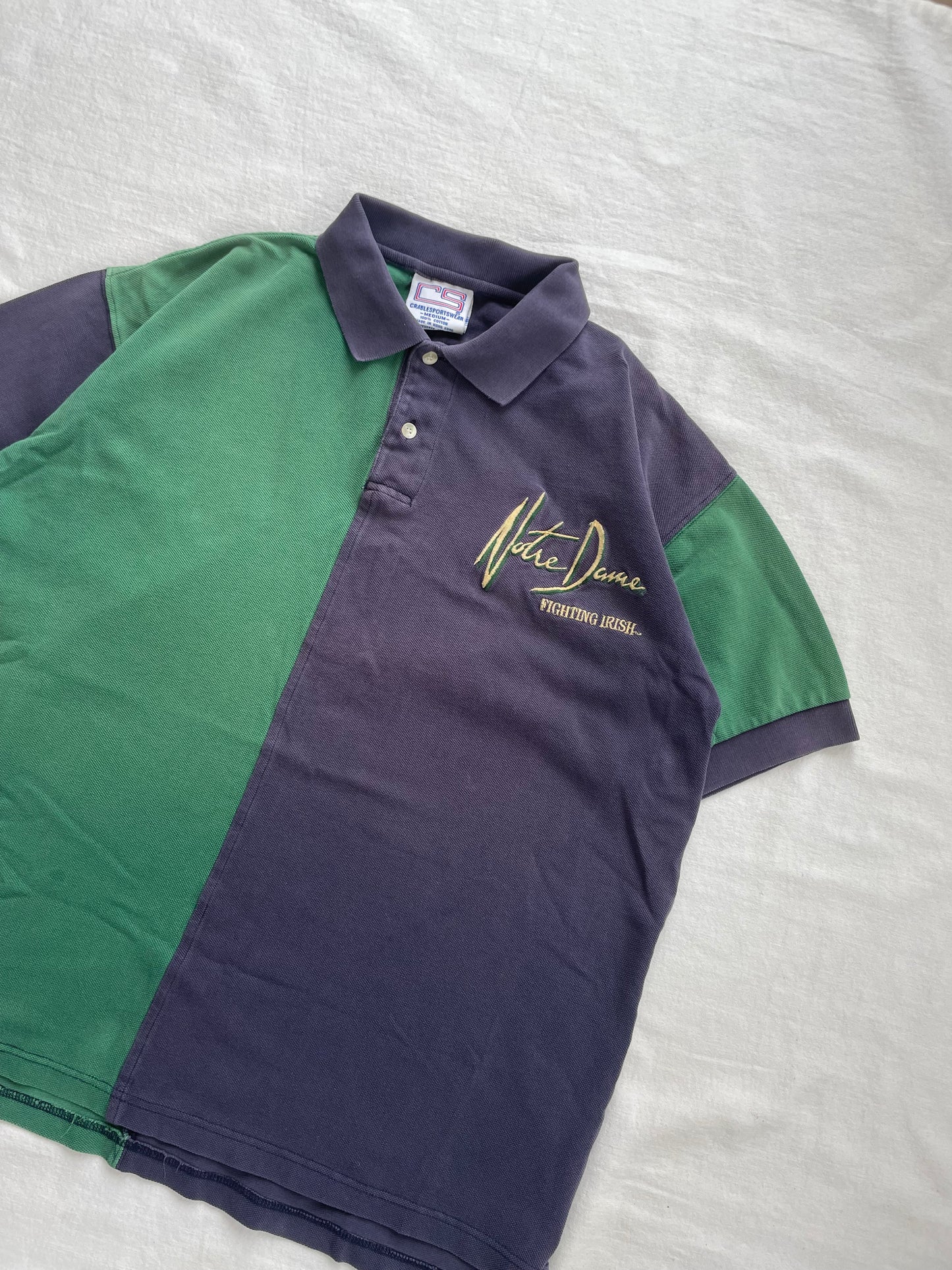 Vintage Notre Dame Fighting Irish Polo Shirt Medium