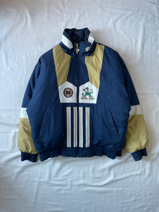 Vintage Notre Dame Reversible Puffer Jacket Large