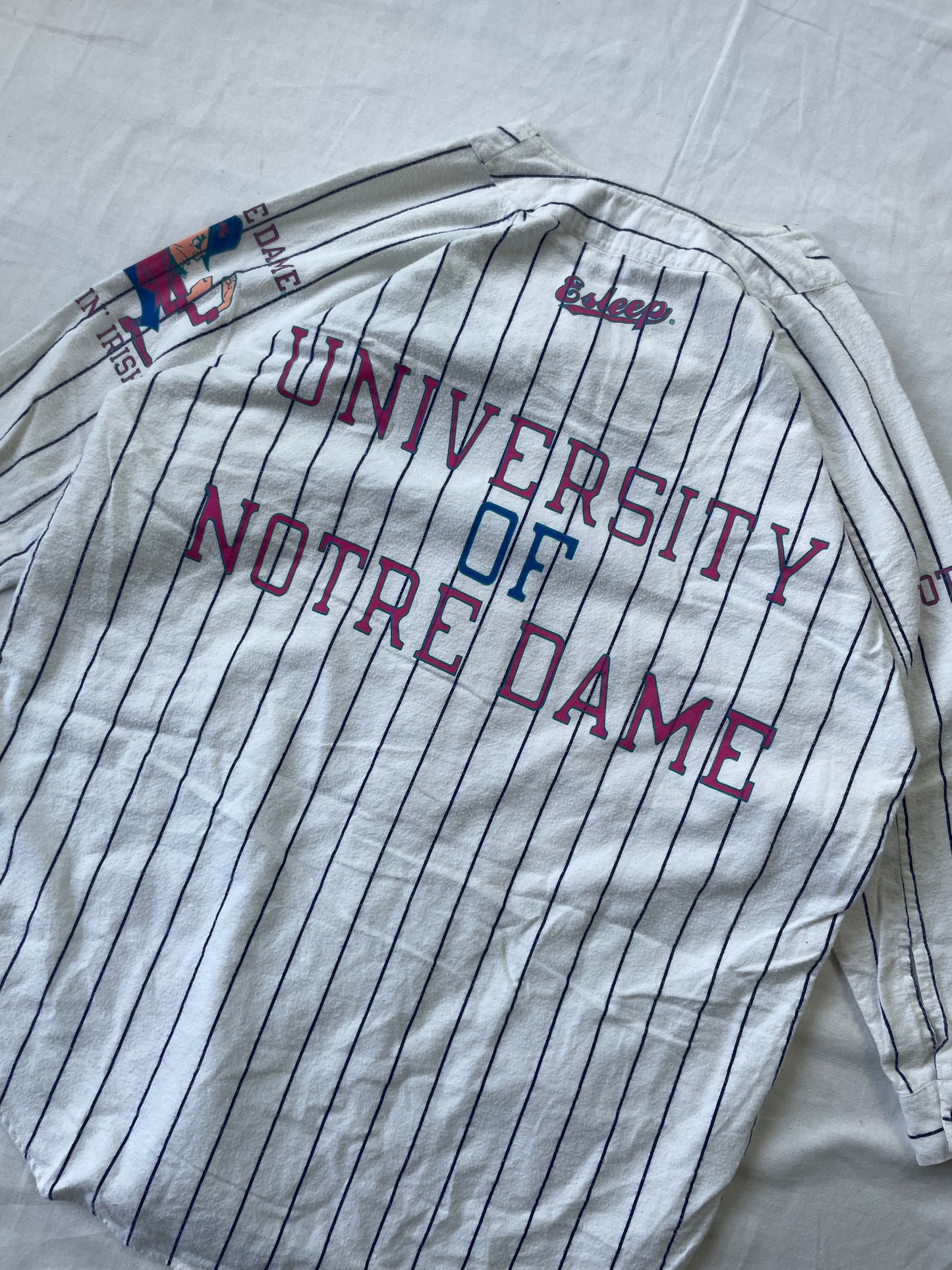 Vintage Notre Dame Pinstripe Jersey One Size