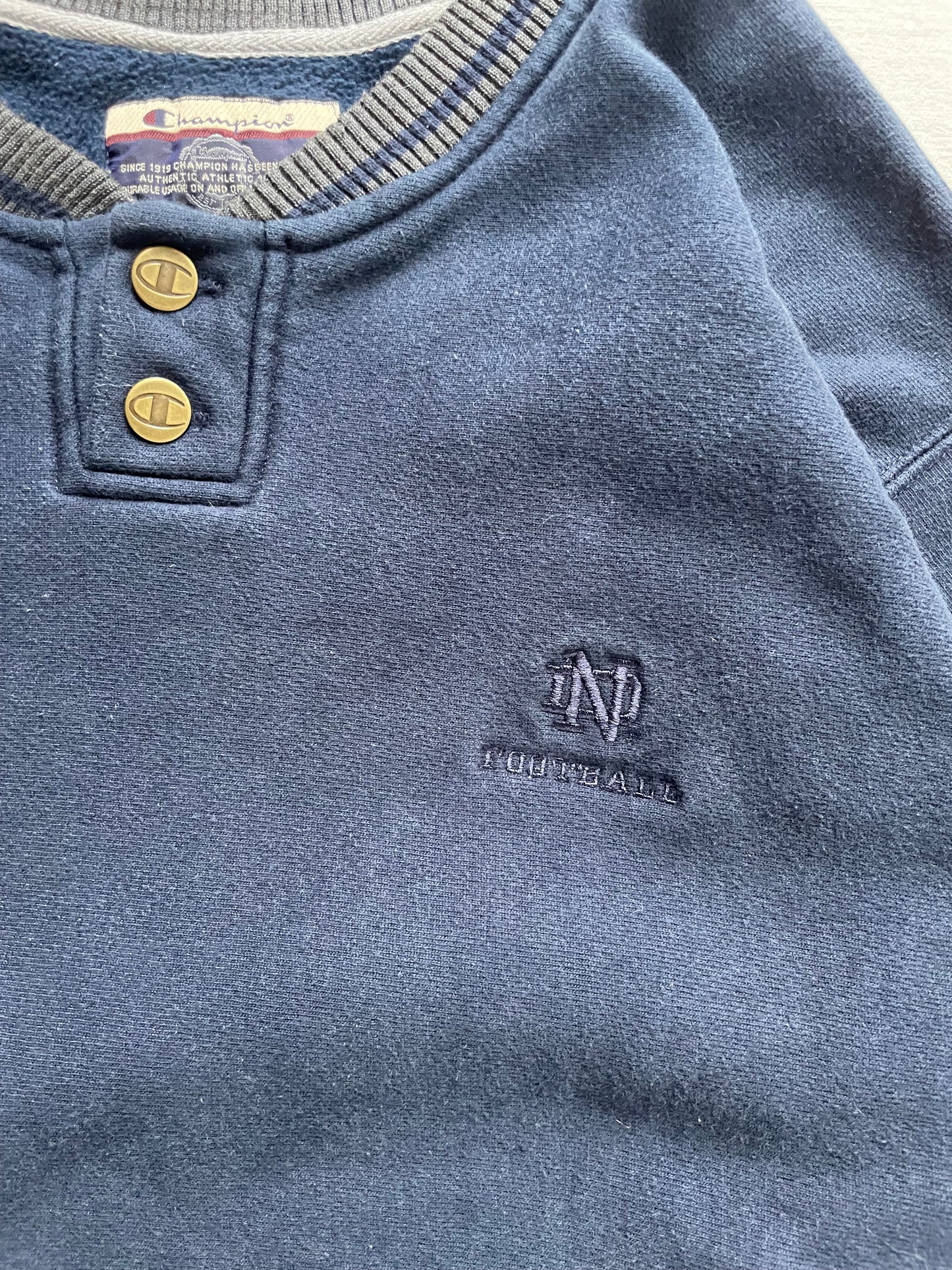 Vintage Notre Dame Football Crewneck Large