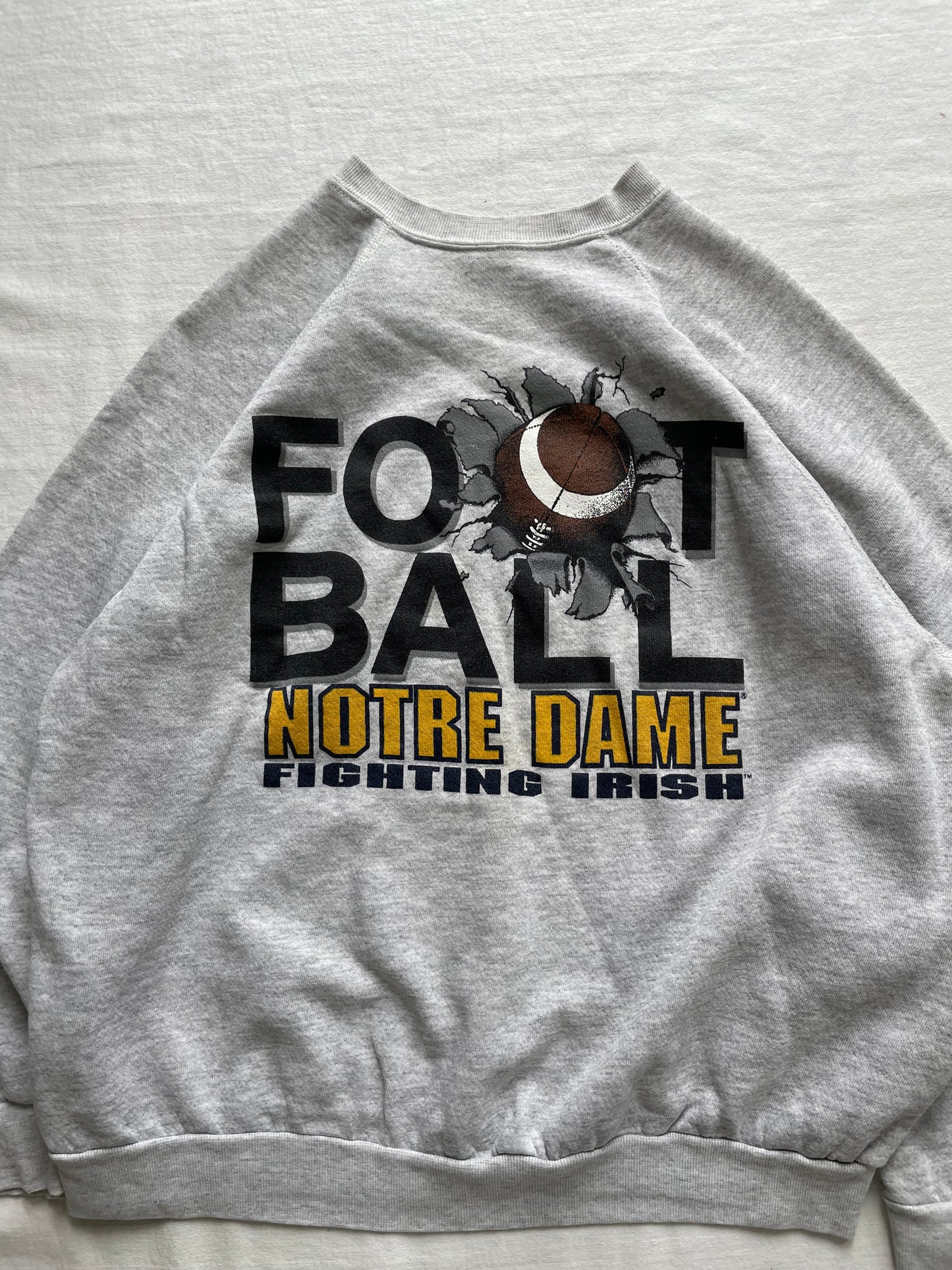Vintage Notre Dame Football Crewneck Large