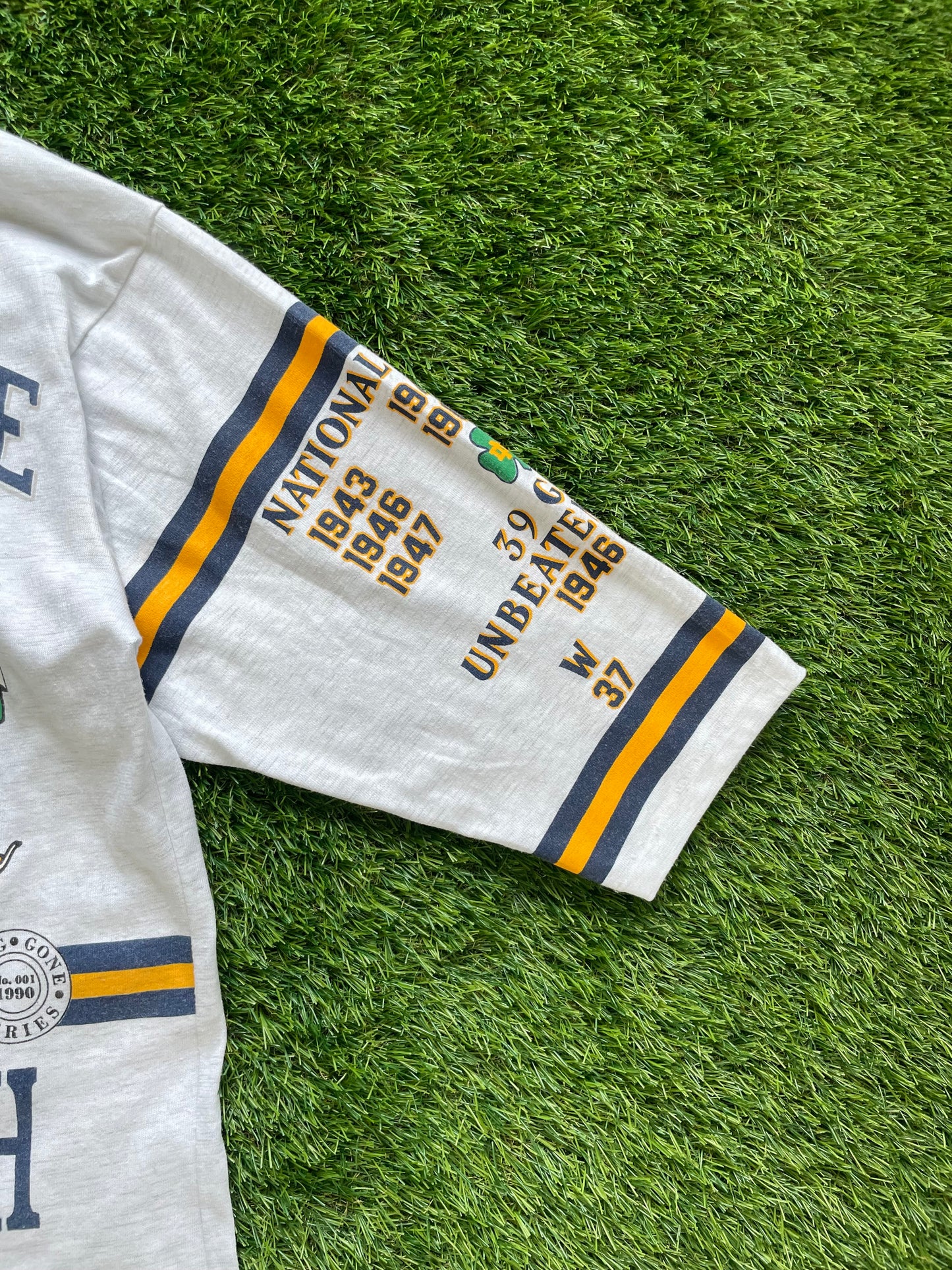 Vintage Notre Dame Football National Championship 3/4 Quarter Shirt XLarge
