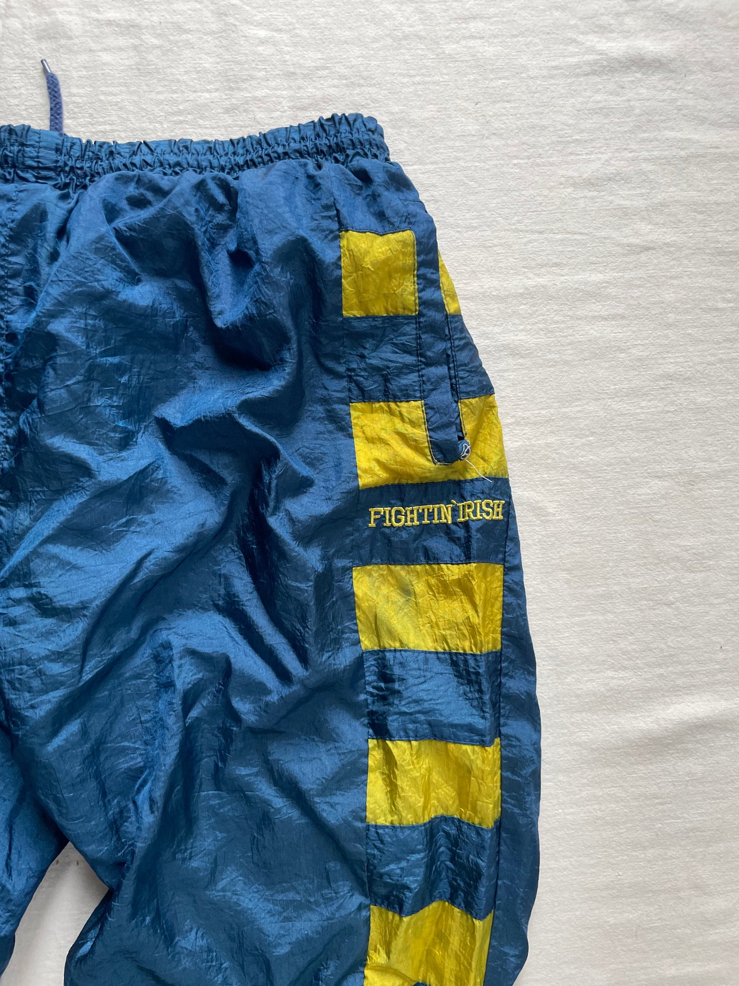 Vintage Notre Dame Tracksuit Windbreaker and Sweat Pants Large