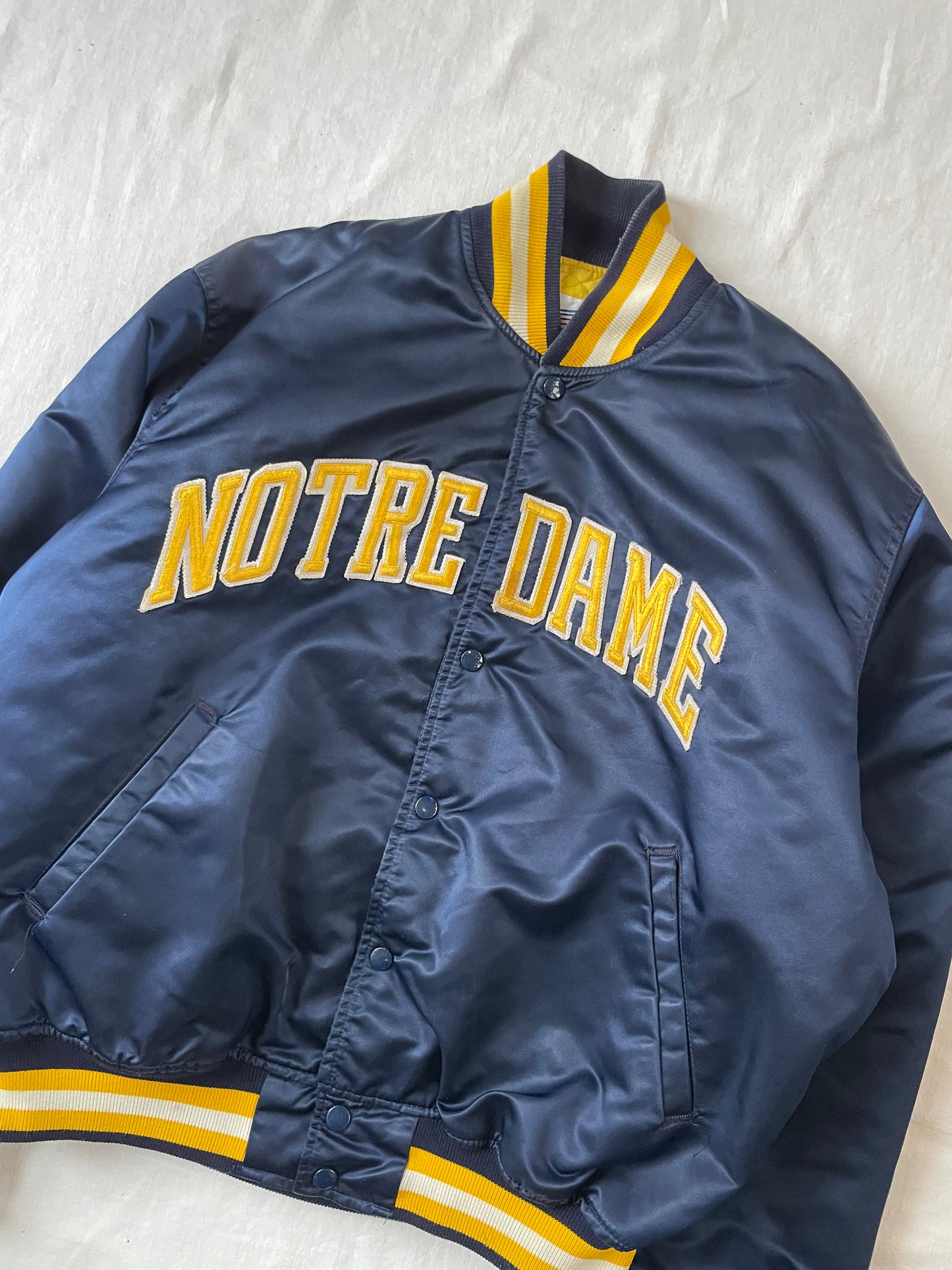 Vintage Notre Dame Starter Satin Jacket XLarge