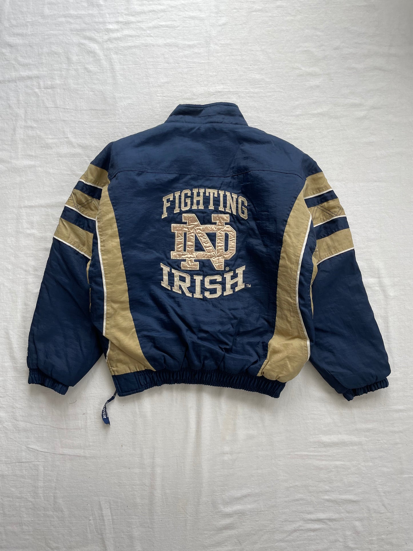 Vintage Notre Dame Starter Puffer Jacket Small
