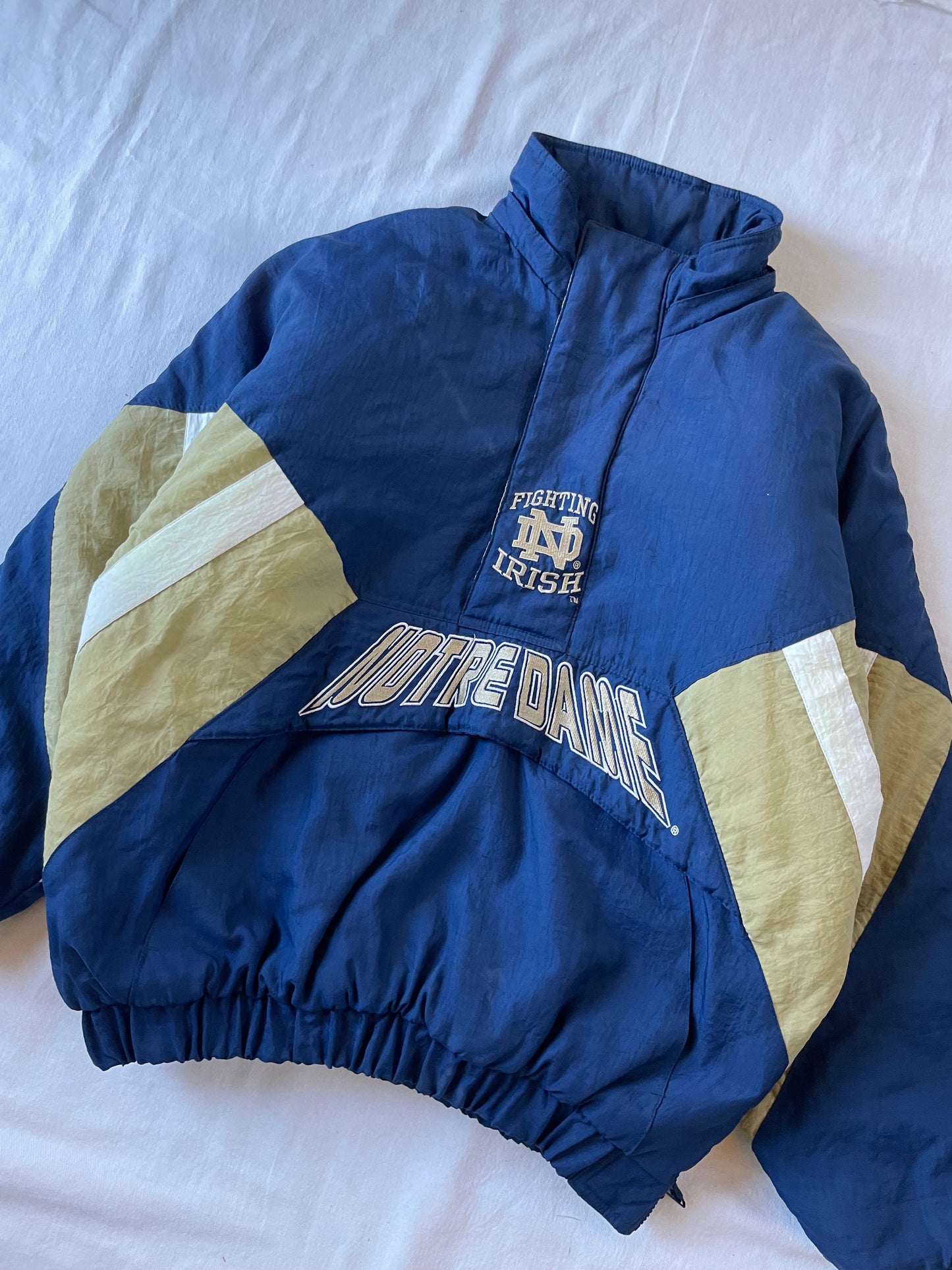 Vintage Notre Dame Starter Puffer Jacket Large