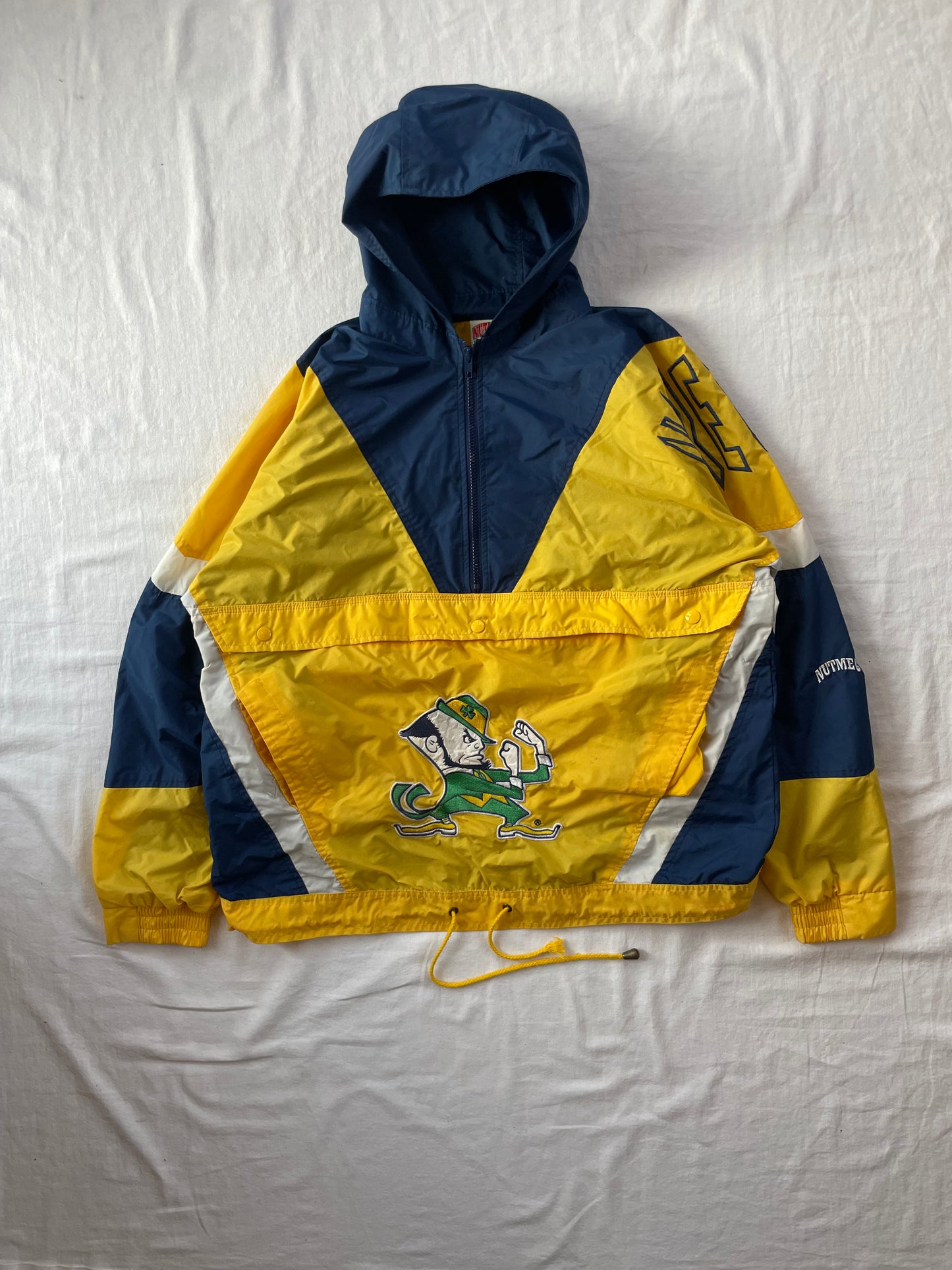 Vintage Notre Dame Windbreaker Jacket Large