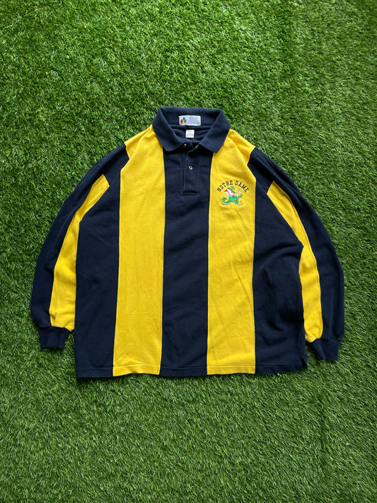 Vintage Notre Dame Rugby Polo XLarge