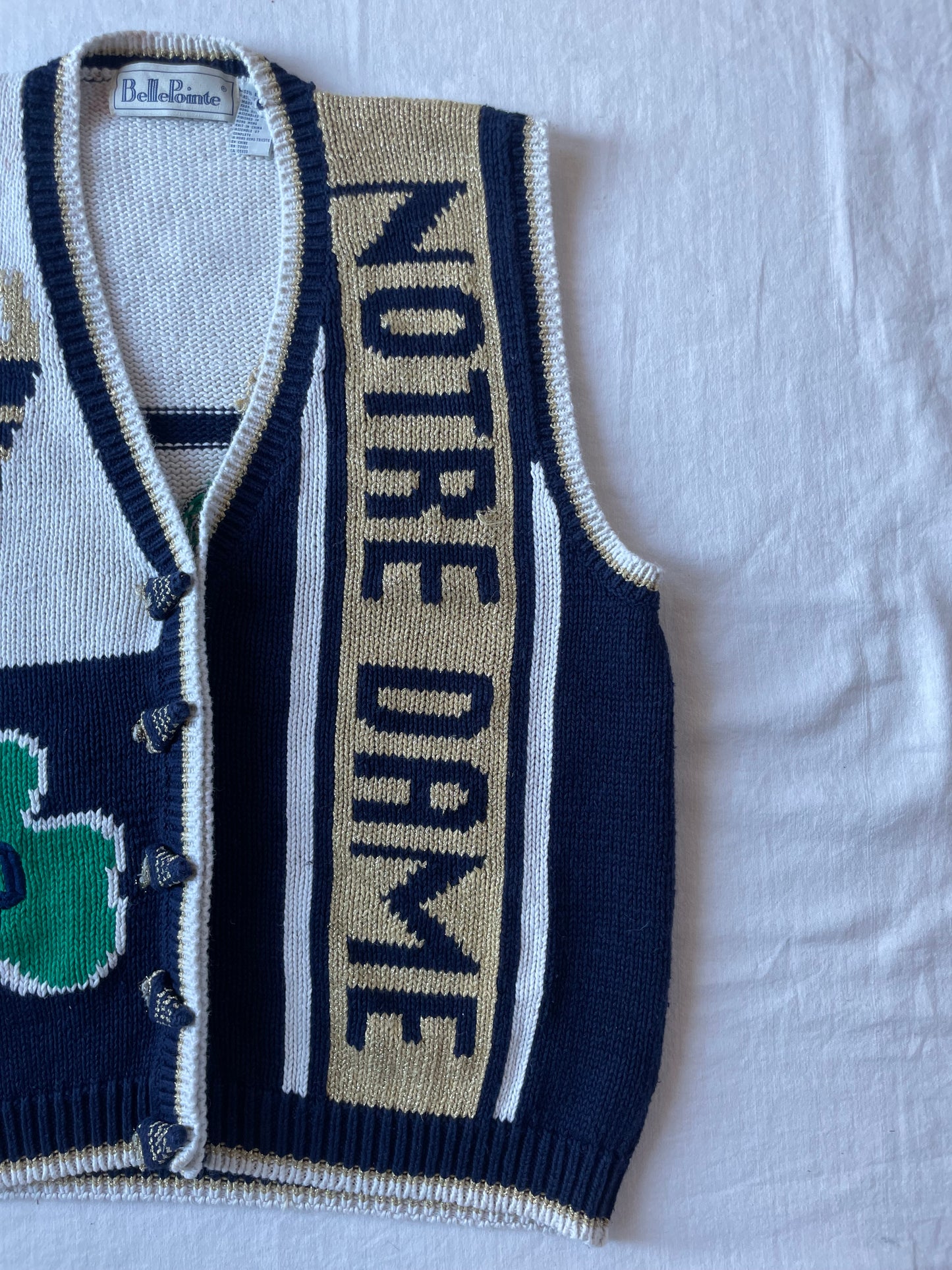 Vintage Notre Dame Sweater Vest XLarge