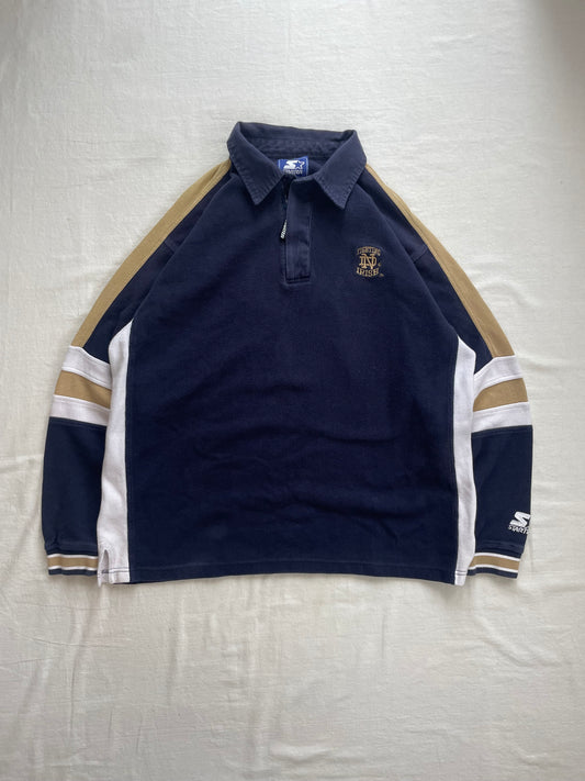 Vintage Notre Dame Starter Rugby Polo Large/XLarge