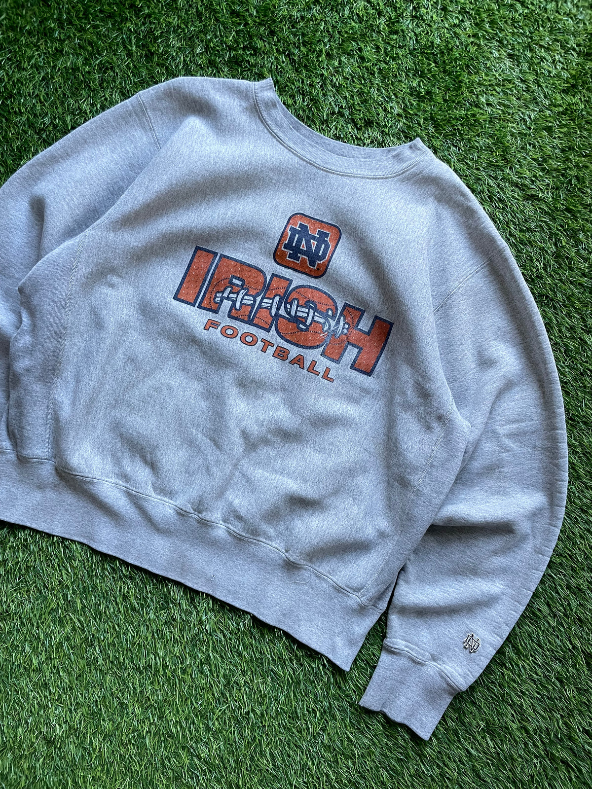 Vintage Notre Dame Football Crewneck Sweatshirt Large