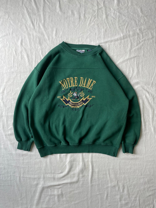Vintage Notre Dame Green Crewneck XLarge
