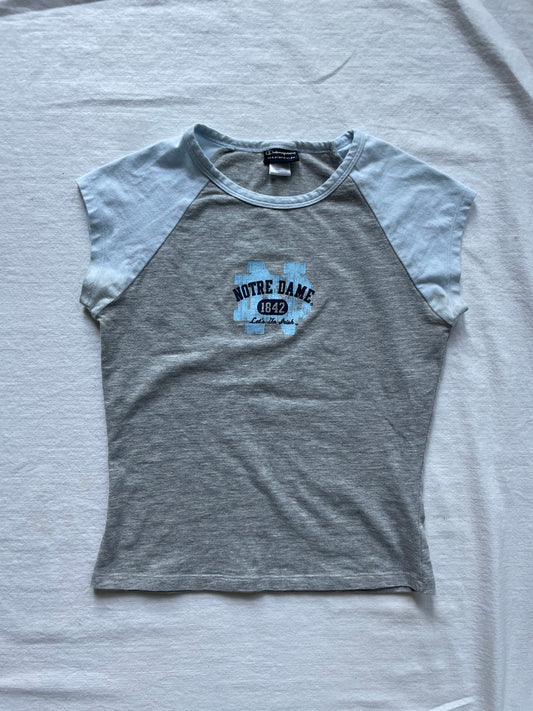 Vintage Notre Dame Baby Tee XSmall/Small