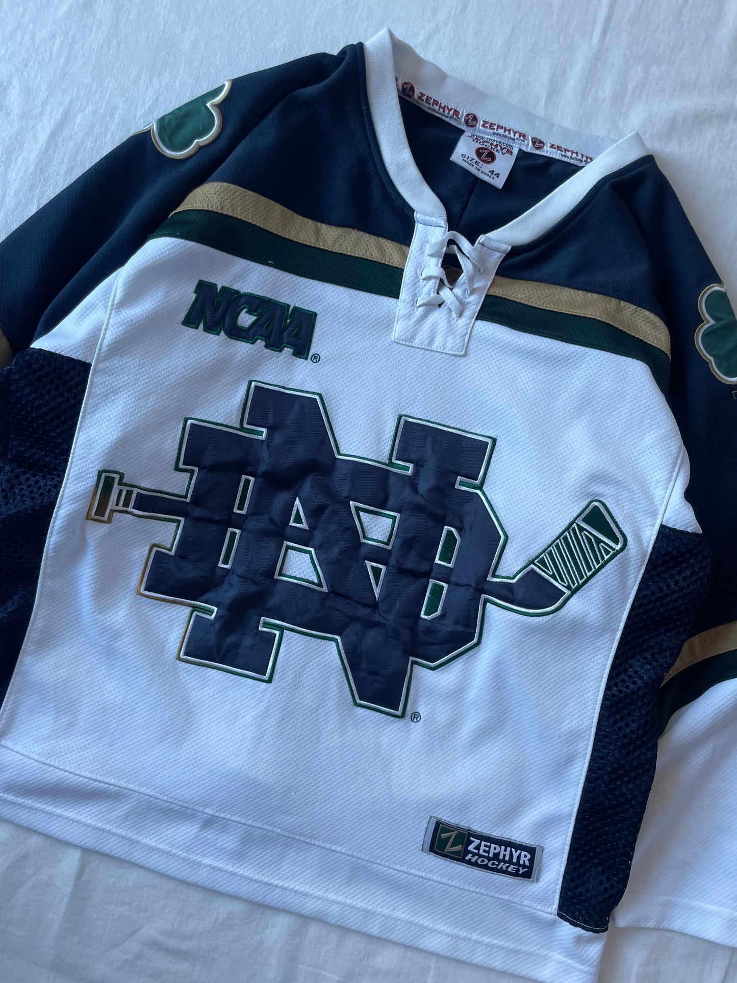 Vintage Notre Dame Hockey Jersey Medium/Size 44
