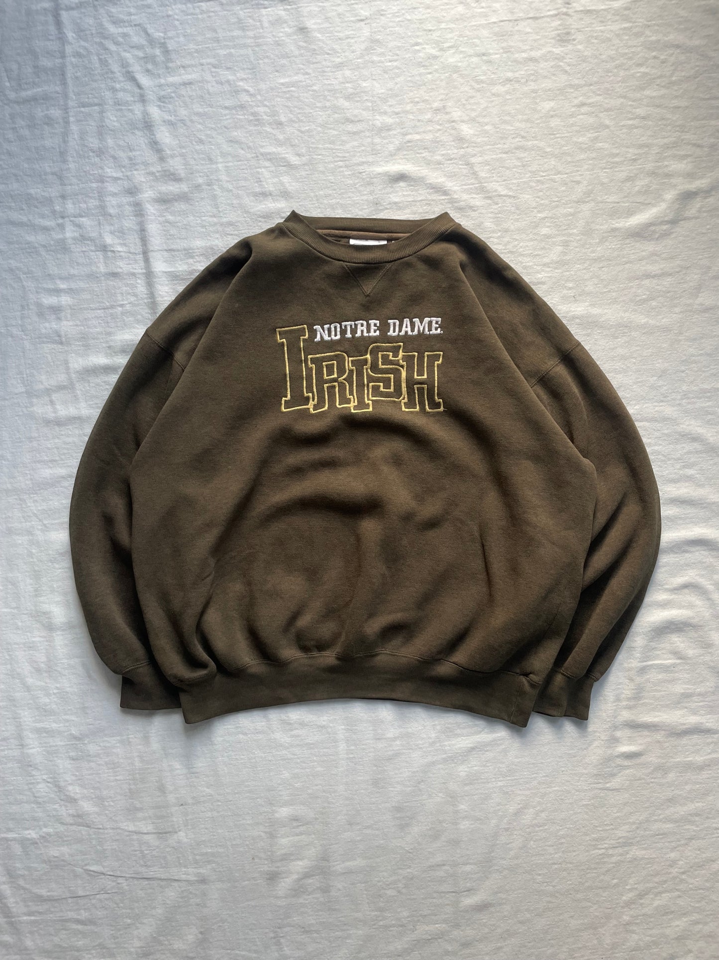 Vintage Notre Dame Brown Irish Crewneck XLarge