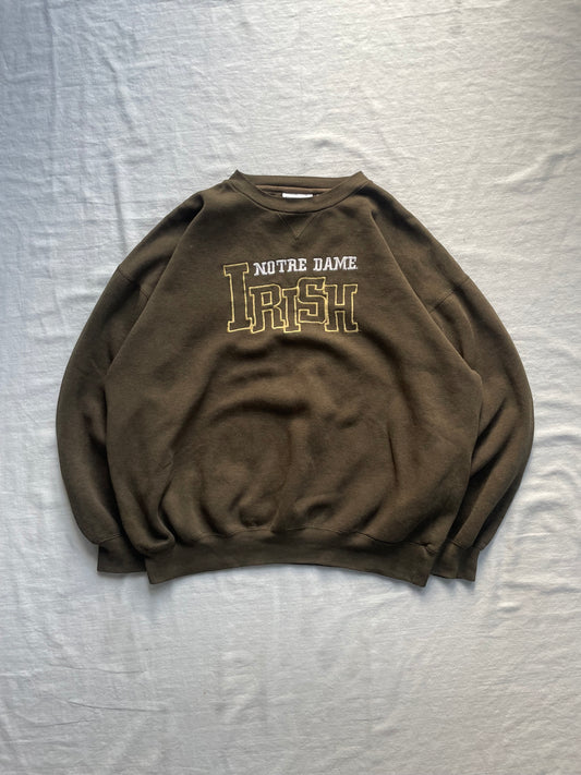 Vintage Notre Dame Brown Irish Crewneck XLarge