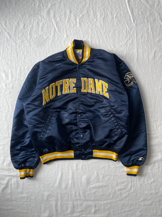Vintage Notre Dame Starter Satin Jacket Large