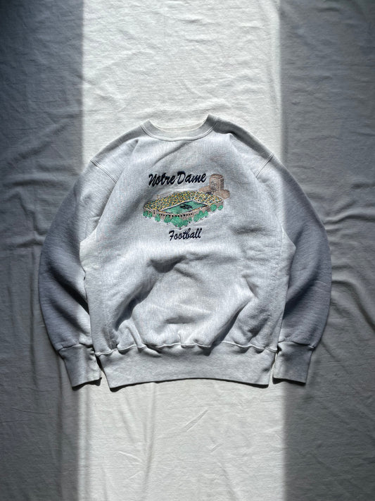 Vintage Notre Dame Football Stadium Crewneck Large/XLarge