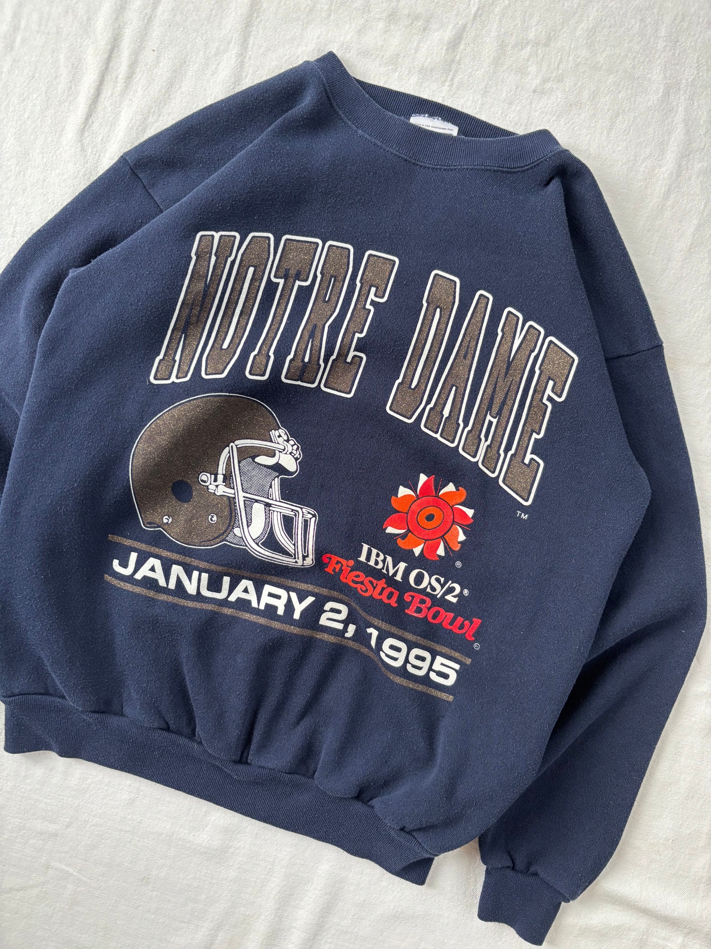 Vintage 1995 Notre Dame Fiesta Bowl Crewneck Medium