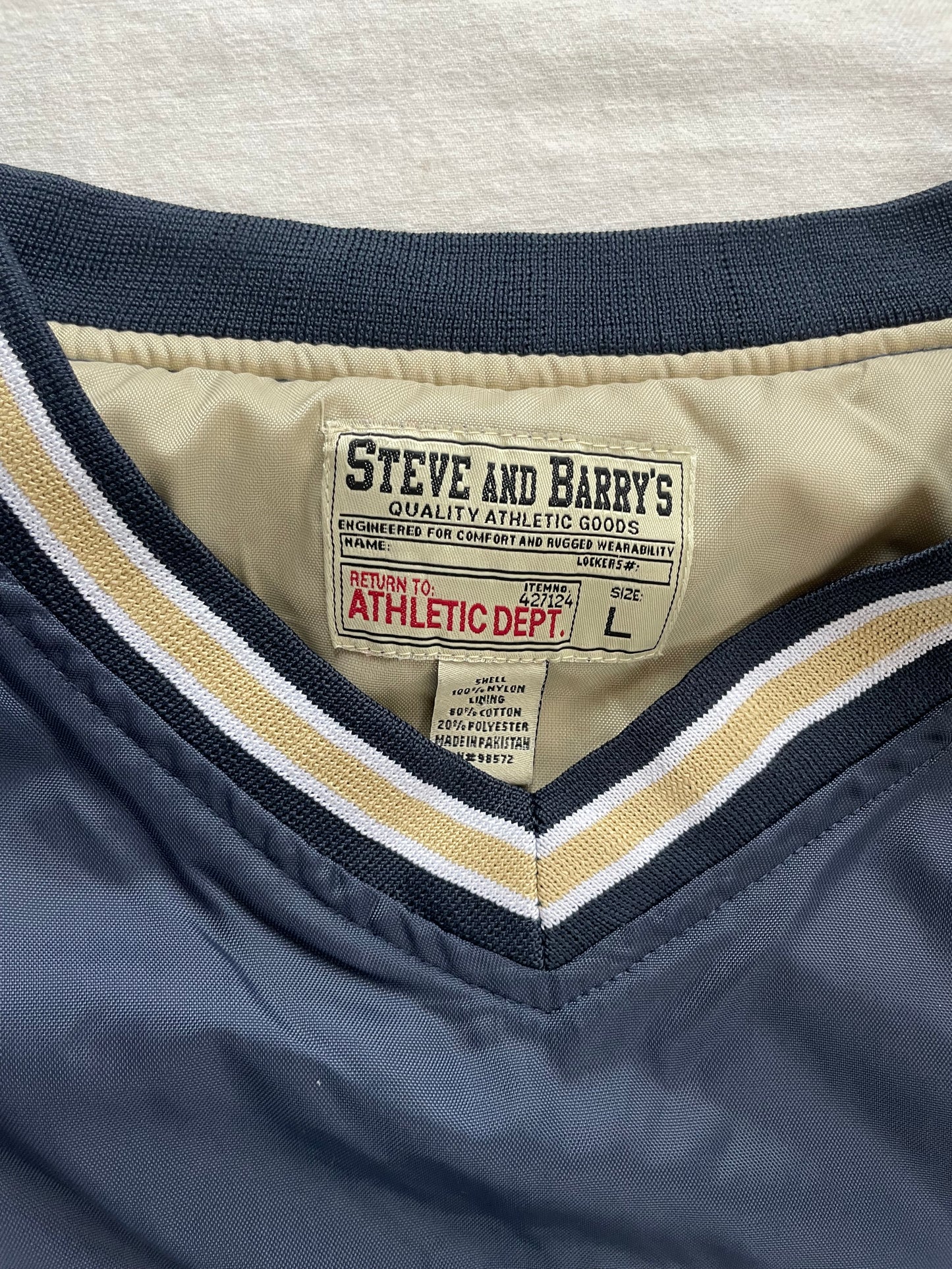 Vintage Notre Dame Windbreaker Pullover Large